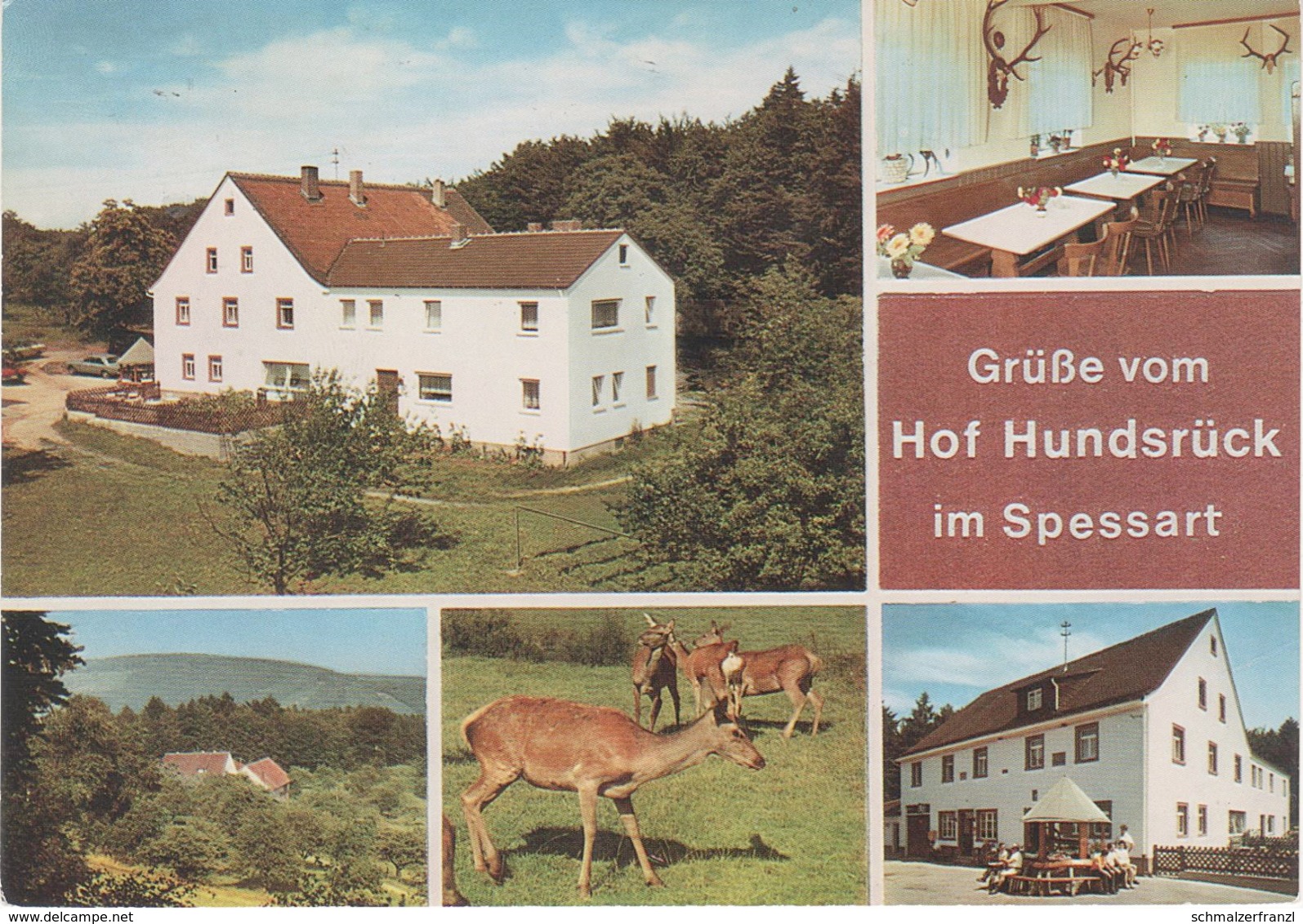 AK Gasthof Pension Hof Hundsrück Spessart A Eschau Rück Schippach Eichelsbach Hobbach Dammbach Mönchberg Mechenhard - Miltenberg A. Main