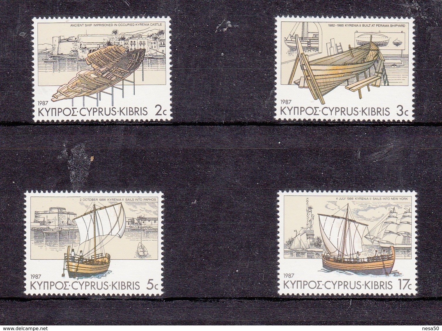 Cyprus 1987 Mi Nr 683 - 686 : Schip, Ship, Kyrenia II - Nuevos