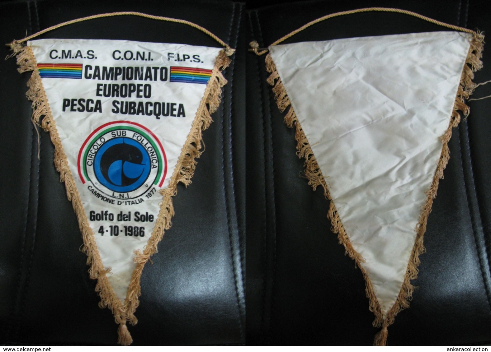 AC -  EUROPEAN UNDERWATER FISHING CHAMPIONSHIP 04 OCTOBER 1986 FOLLONICA DIVING CLUB ITALY PENNANT - Gymnastik