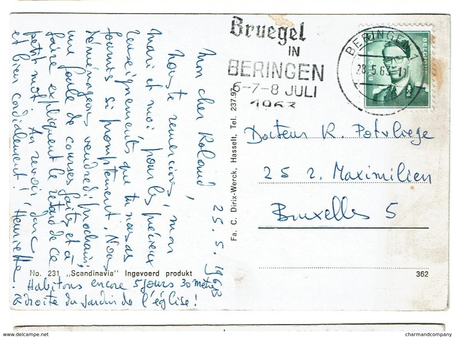 Carte Photo - Beringen - Mijnen - Kerk Van Theodardus - 1963 - Uitg. Dirix-Werck Hasselt - 2 Scans - Beringen