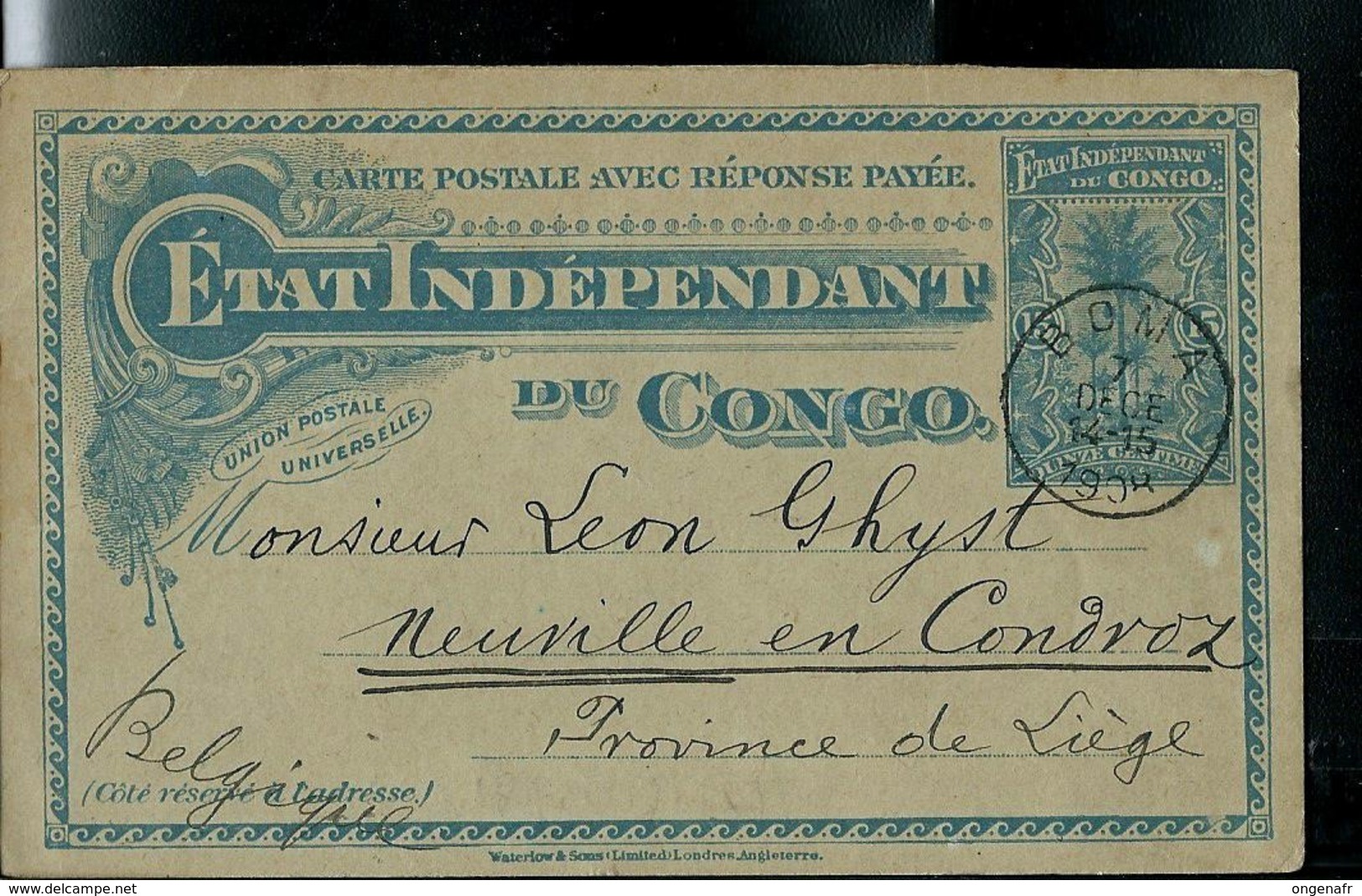 Carte N° L23La   Question   Obl. BOMA 07/012/1908  Pour Neuville En Condroz - Postwaardestukken