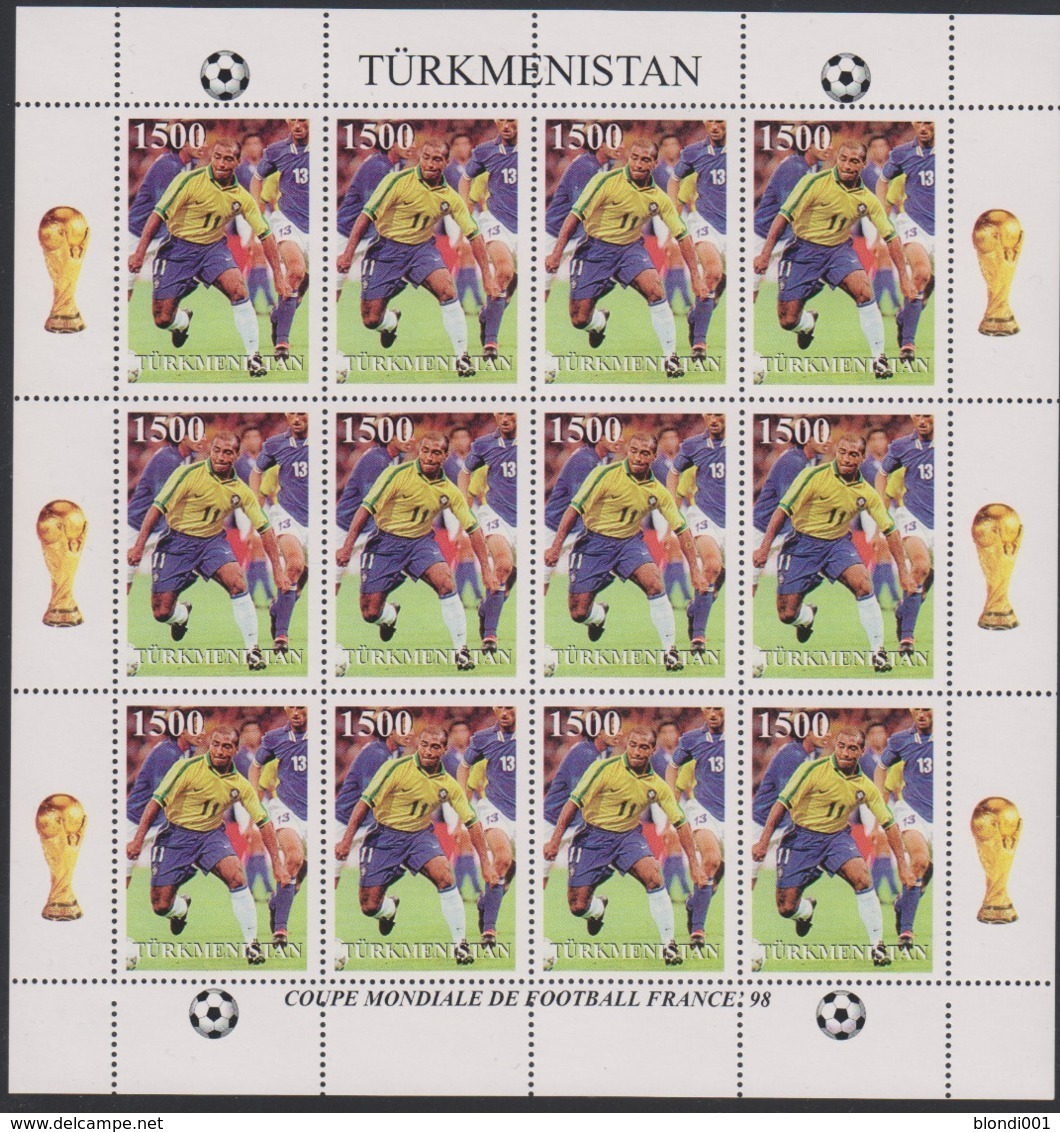 Soccer World Cup 1998 - Football - Turkmenistan - Sheet Perf. MNH - 1998 – France