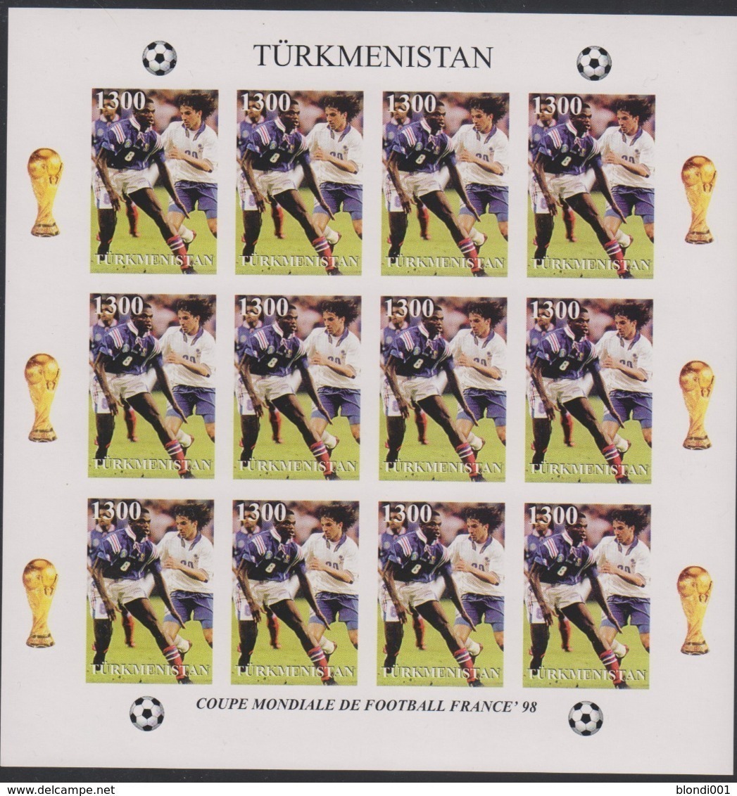 Soccer World Cup 1998 - Football - Turkmenistan - Sheet Imperf. MNH - 1998 – France