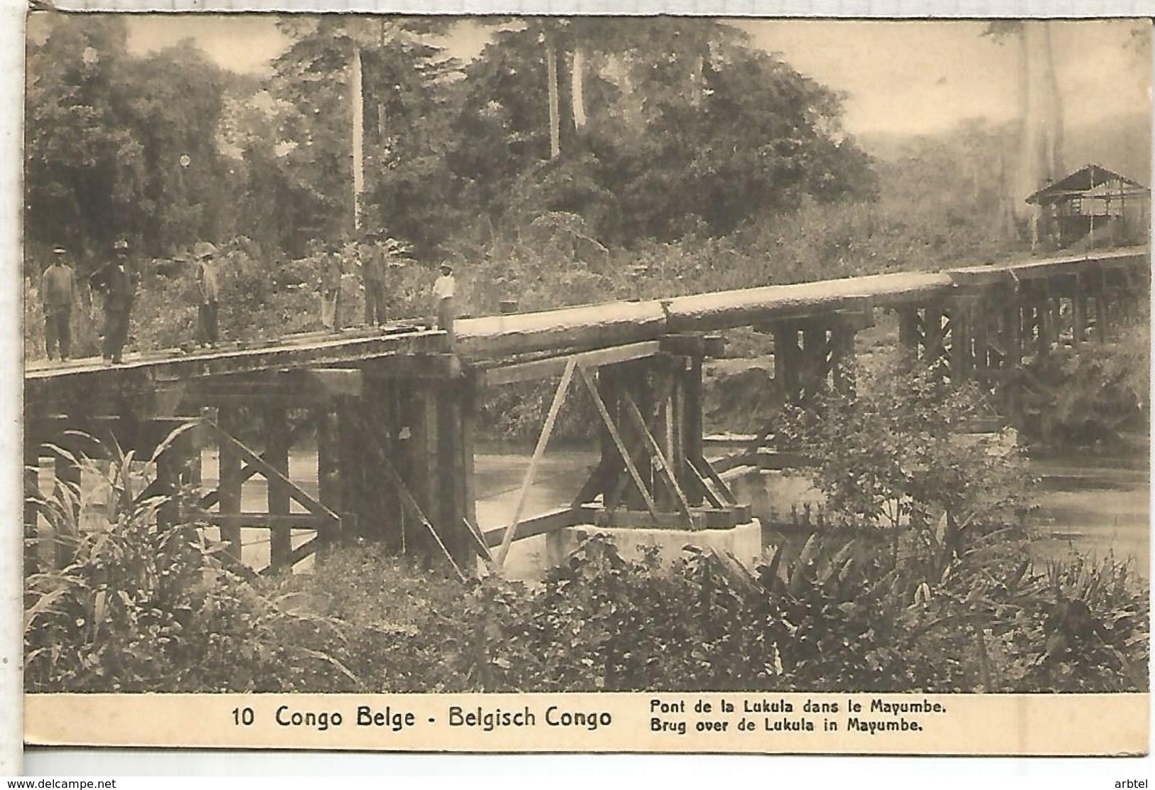 CONGO BELGA ENTERO POSTAL 1921 PUENTE SOBRE EL MAYUMBE BRIDGE - Puentes