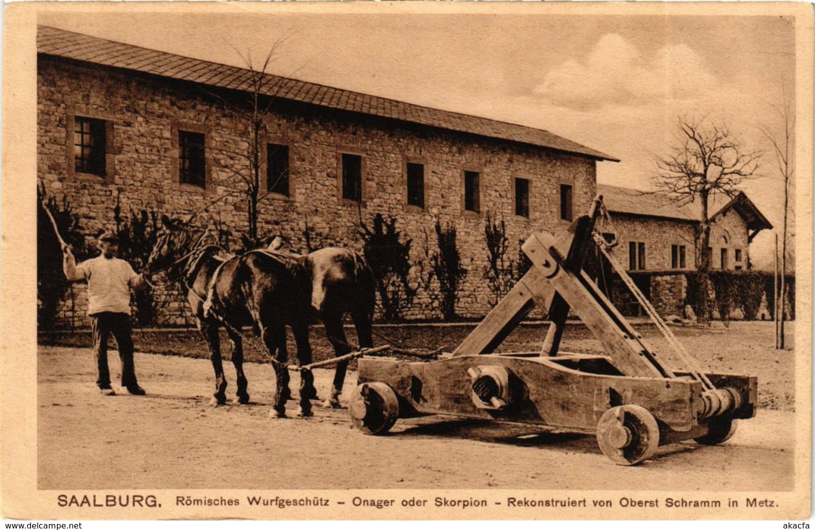 CPA AK Saalburg Romisches Wurfgeschutz GERMANY (931612) - Saalburg