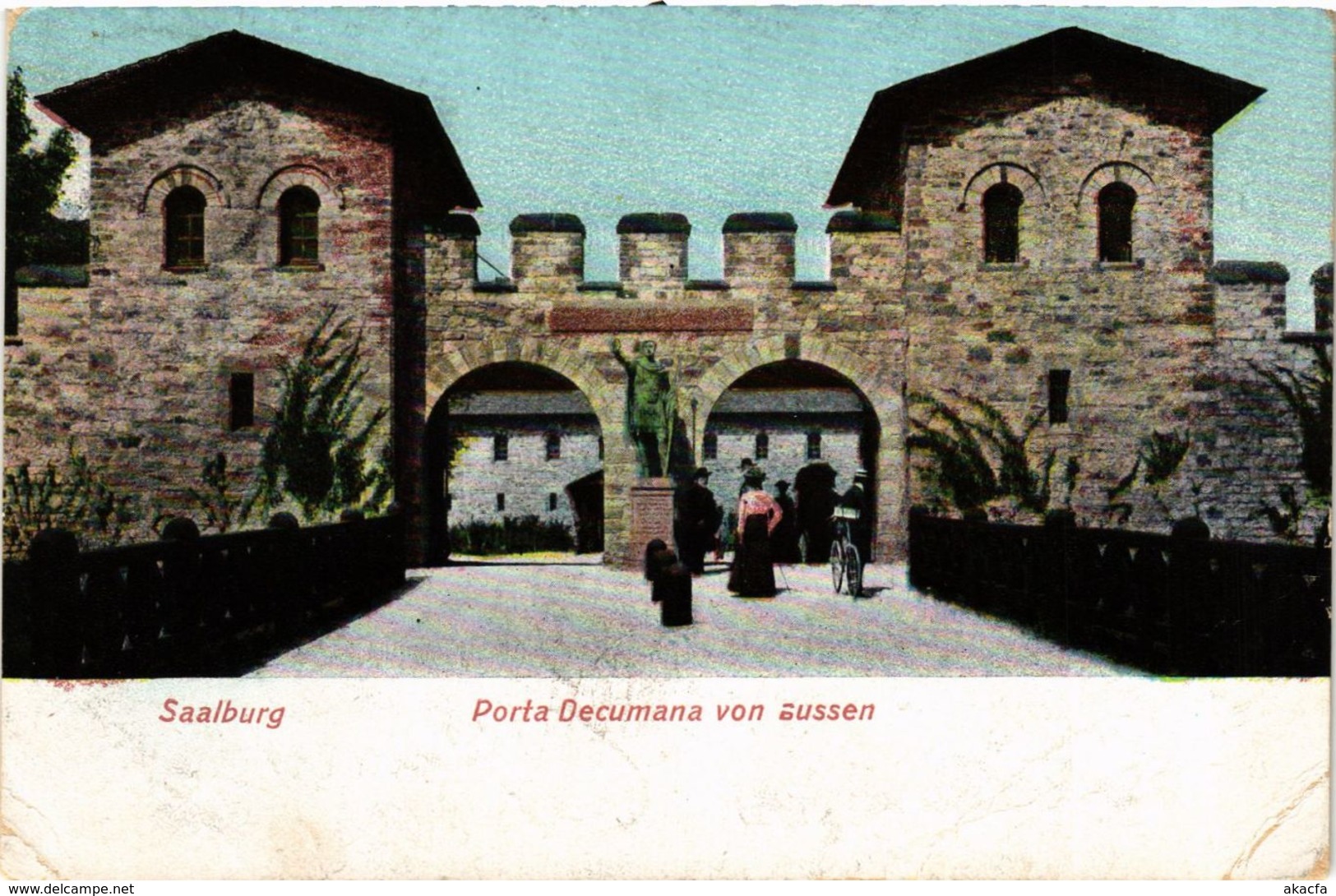 CPA AK Saalburg Porta Decumana Von Aussen GERMANY (931627) - Saalburg