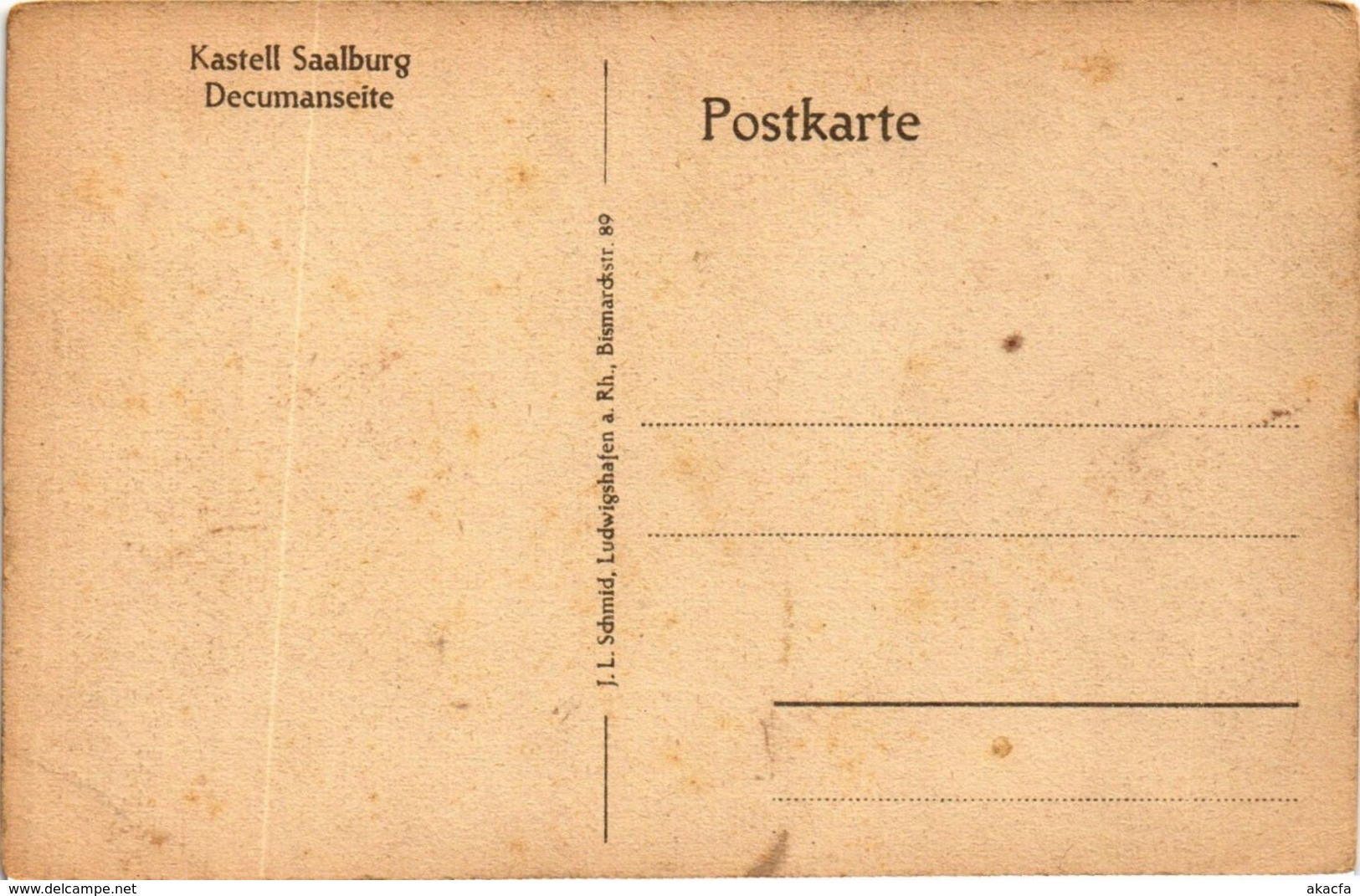 CPA AK Saalburg Decumanseite GERMANY (931635) - Saalburg