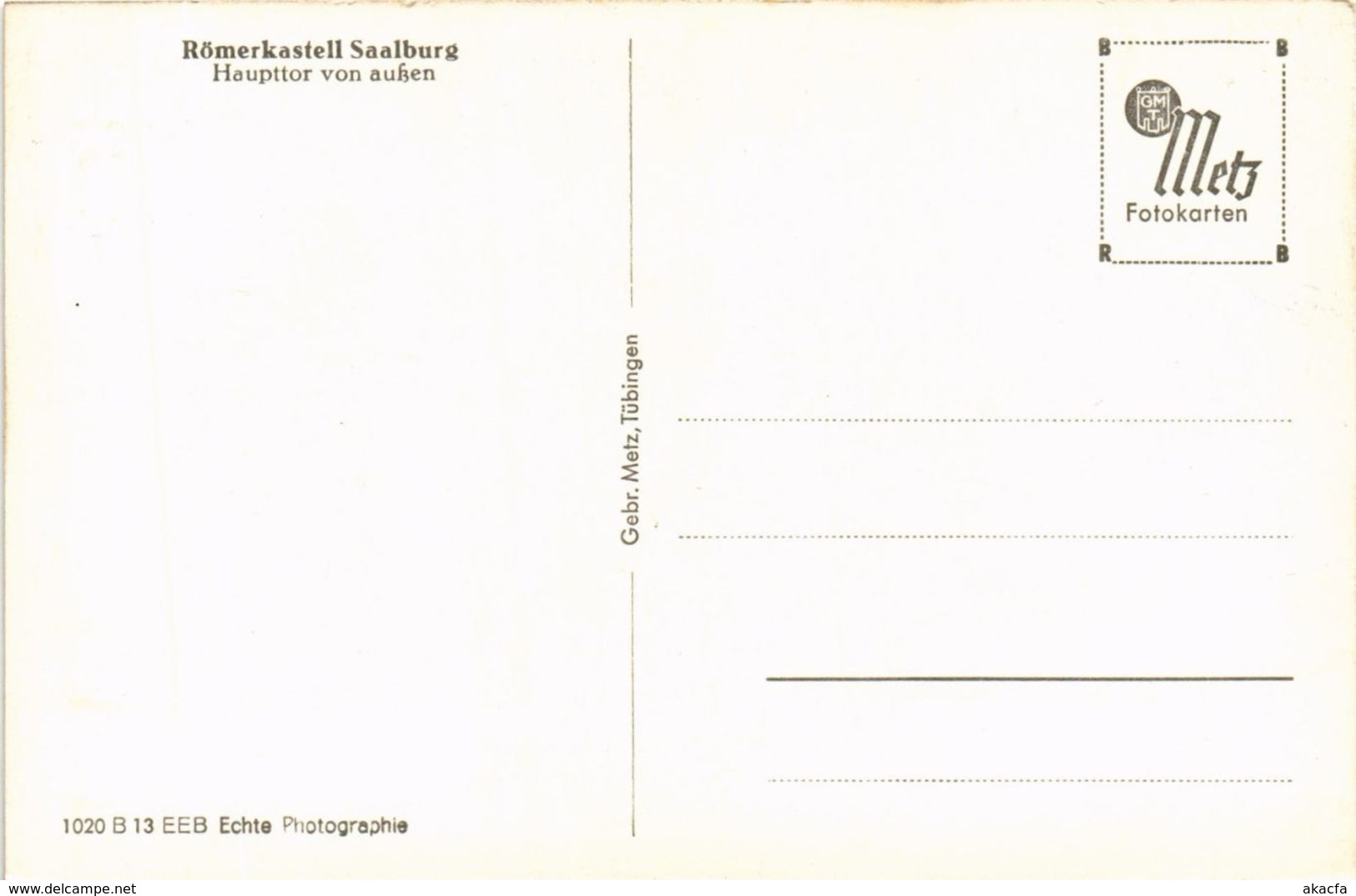 CPA AK Saalburg Romerkastell, Haupttor Von Aussen GERMANY (931652) - Saalburg