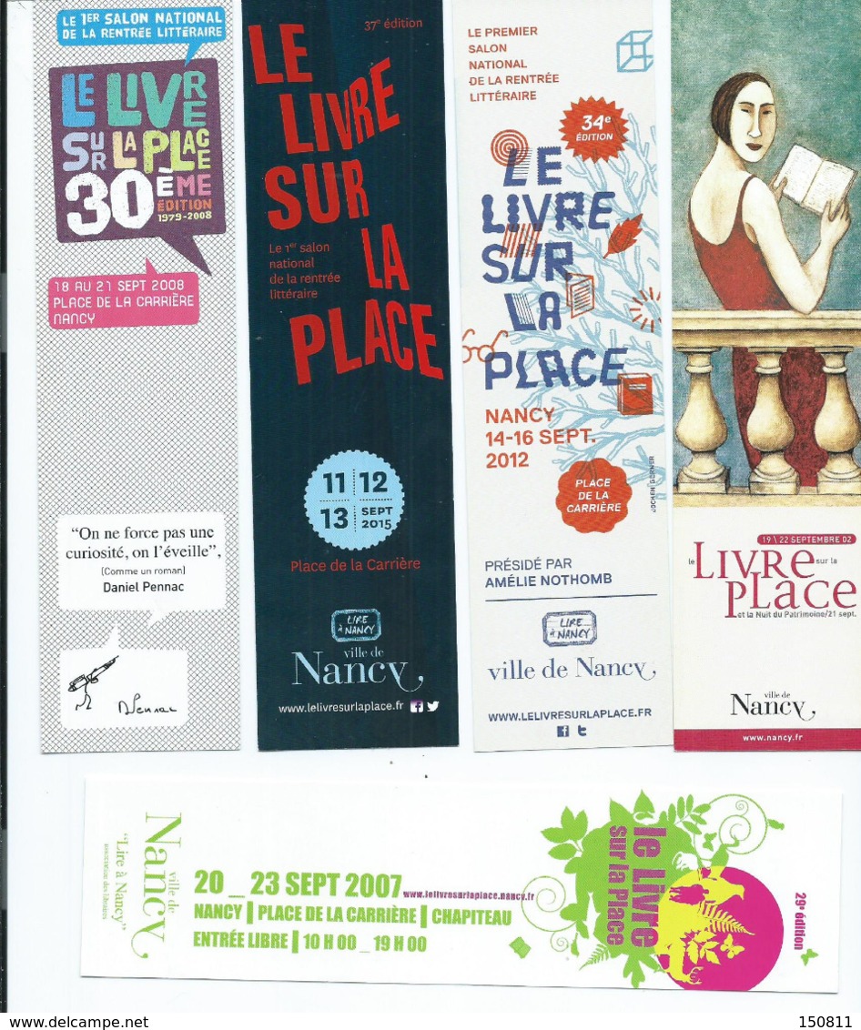 LOT DE 10 MP LE LIVRE SUR LA PLACE NANCY TOUS DIFFÉRENTS ( VOIR SCANS) - Marcapáginas