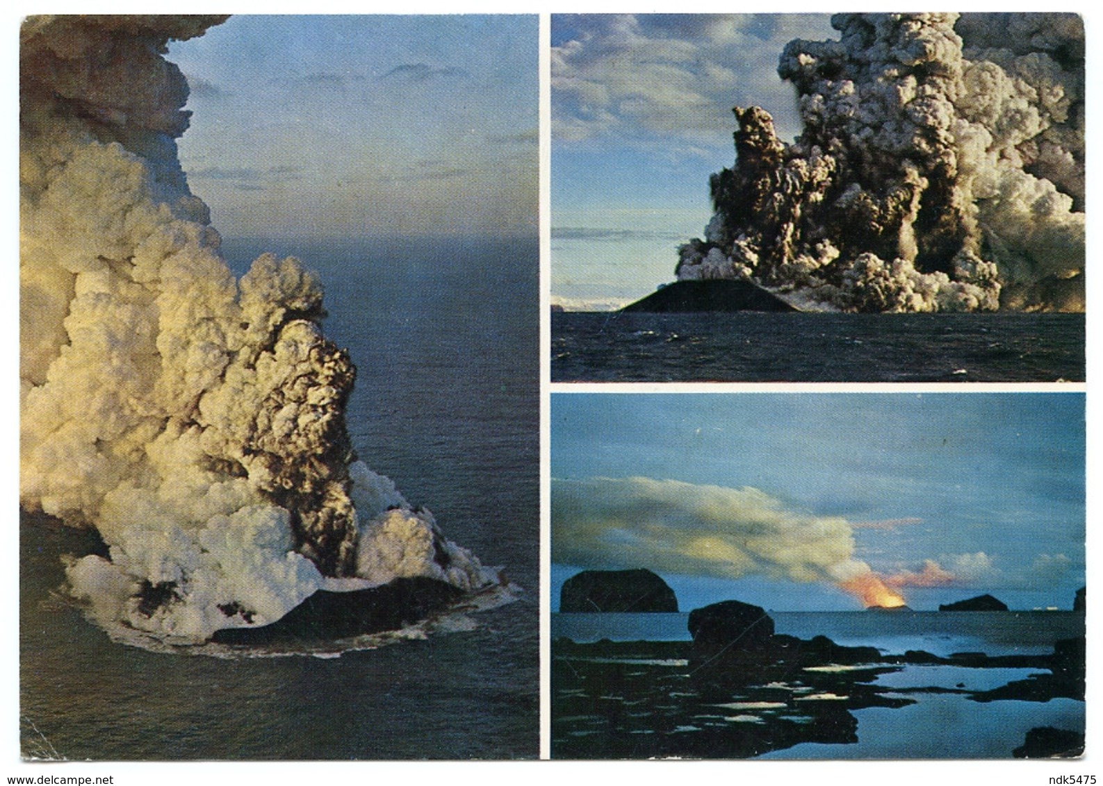 ICELAND : SURTSEY - VIEWS OF THE SUBMARINE ERUPTION / NEW ISLAND 1968 (10 X 15cms Approx.) - IJsland