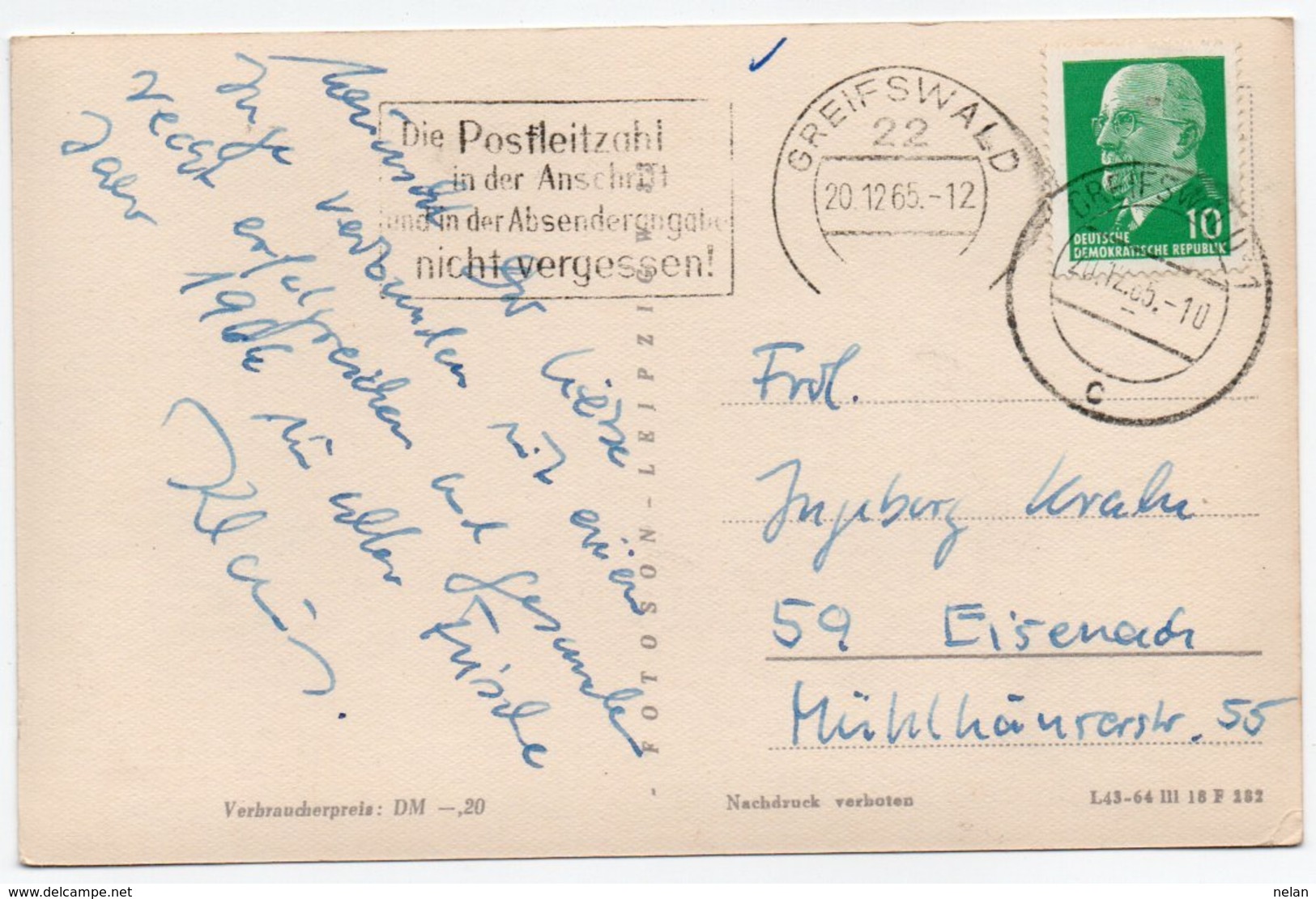 GERMANY-FROHE WEIHNACHTEN UND EIN GLUCKLICHES NEUES JAHR-1965-REAL FHOTO - Altri & Non Classificati