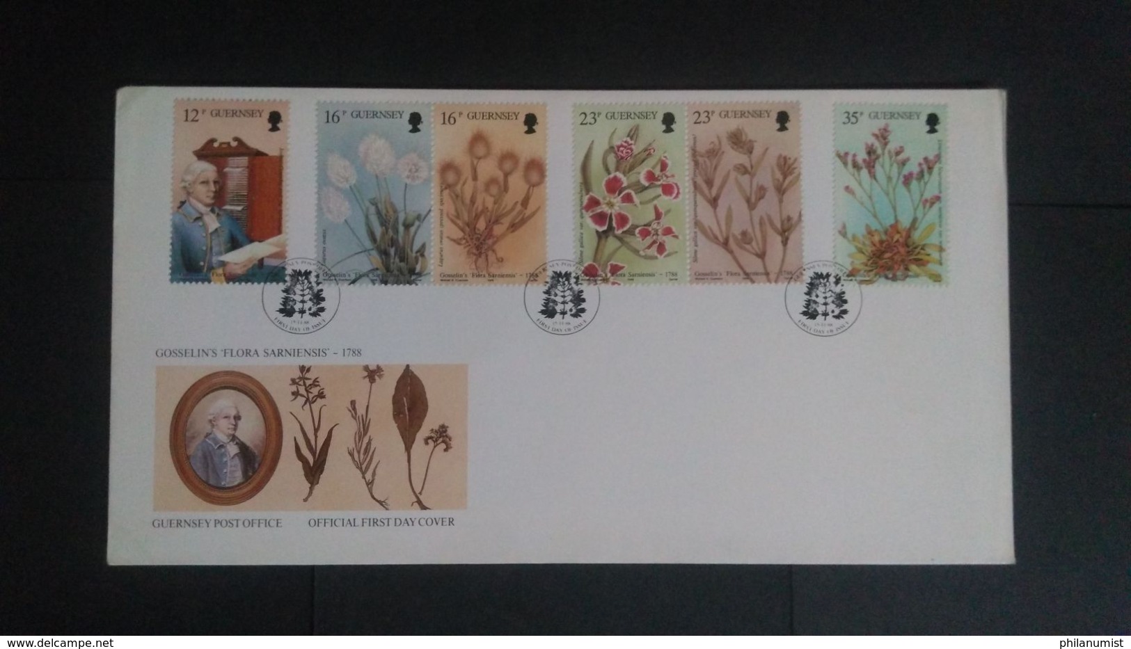 GUERNSEY FLORA SCIENTIST 1988 FDC !! - Guernesey