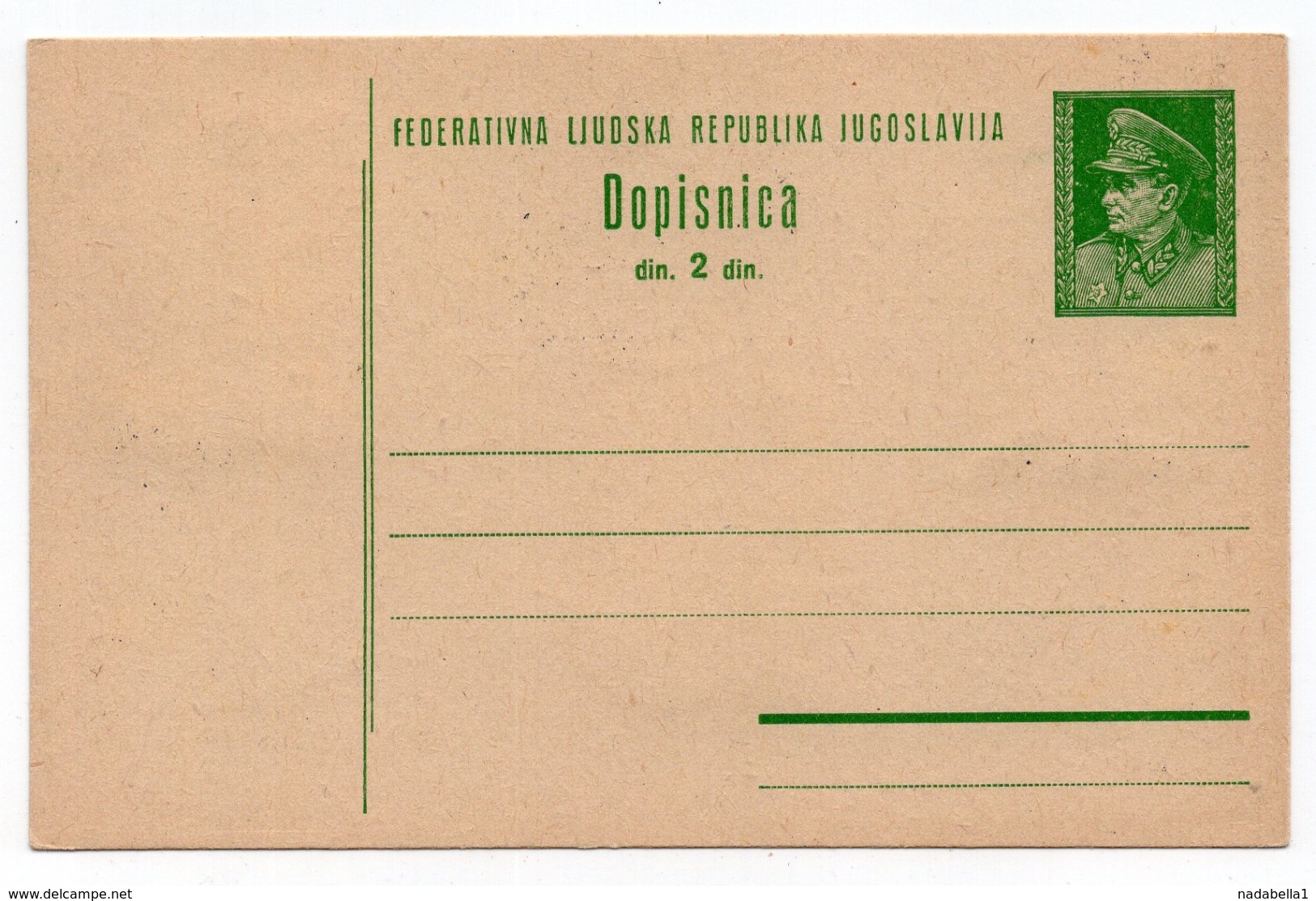 08.02.1949. DF YUGOSLAVIA, FRANCE PRESEREN, SPECIAL CANCELLATION, TITO, 2 DINARA, STATIONERY CARD, USED - Entiers Postaux