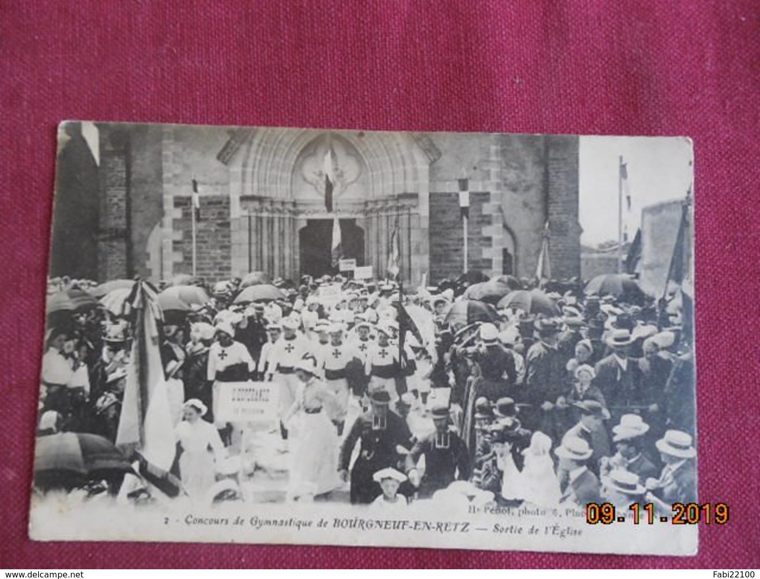 CPA - Bourgneuf-en-Retz - Concours De Gymnastique - Sortie De L'Eglise - Bourgneuf-en-Retz