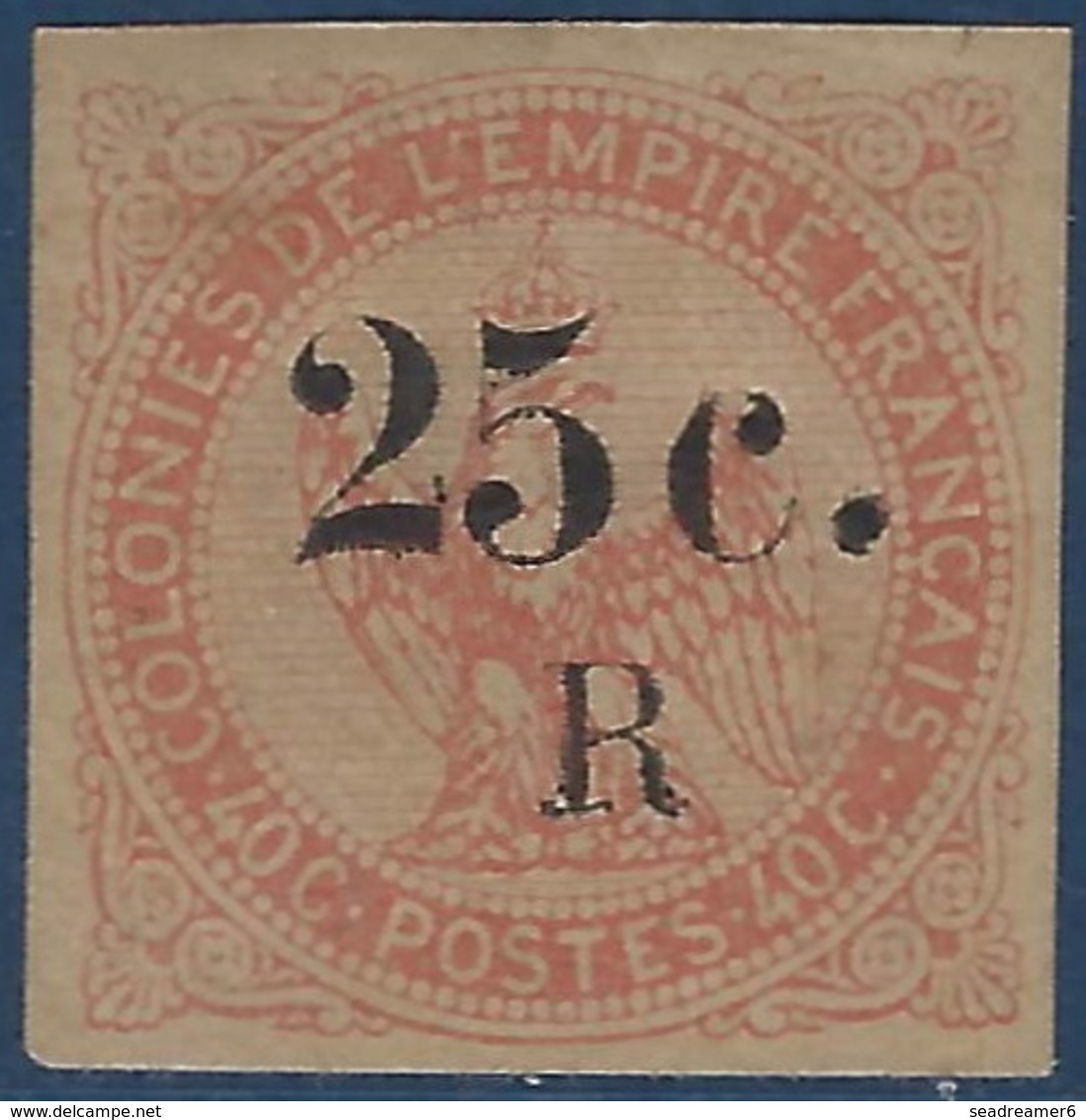 France Colonies Réunion N°4* 25c Sur 40c  Tres Frais & Superbe - Neufs