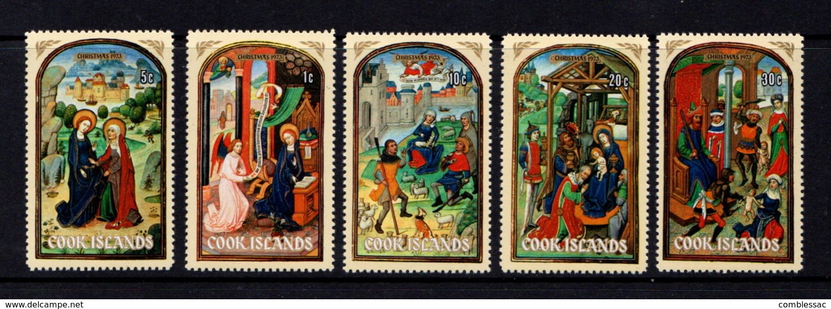 COOK  ISLANDS    1973    Christmas    Set  Of  5    MNH - Cook