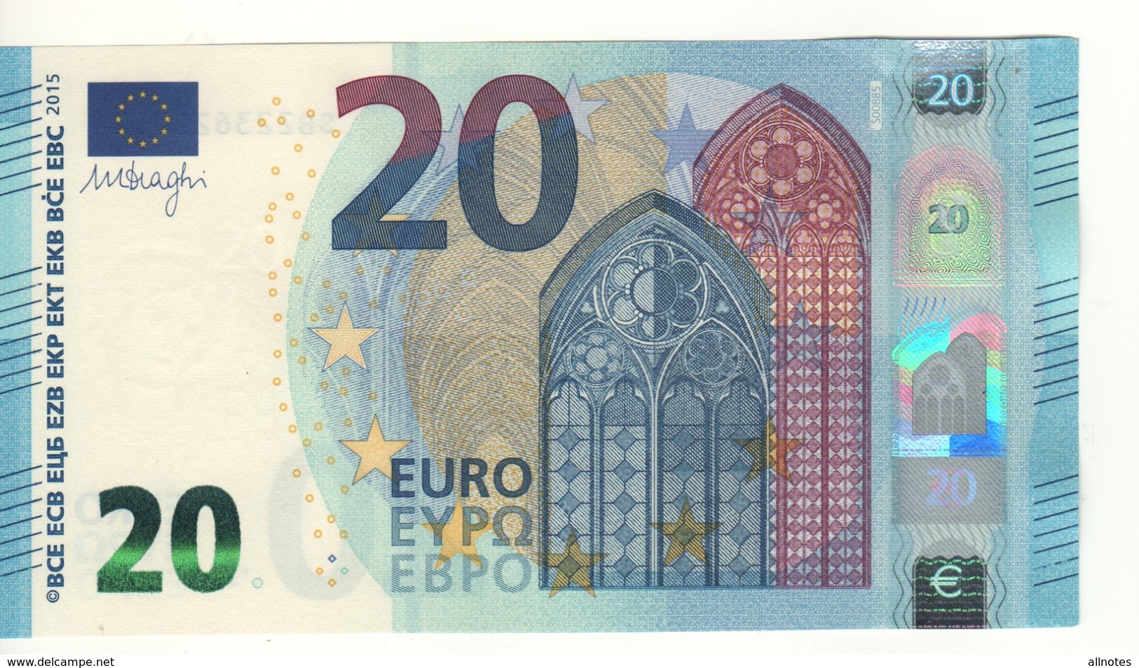 20 EURO    Firma DRAGHI    S 008 B5      SB2236227331  /  FDS - UNC - 20 Euro