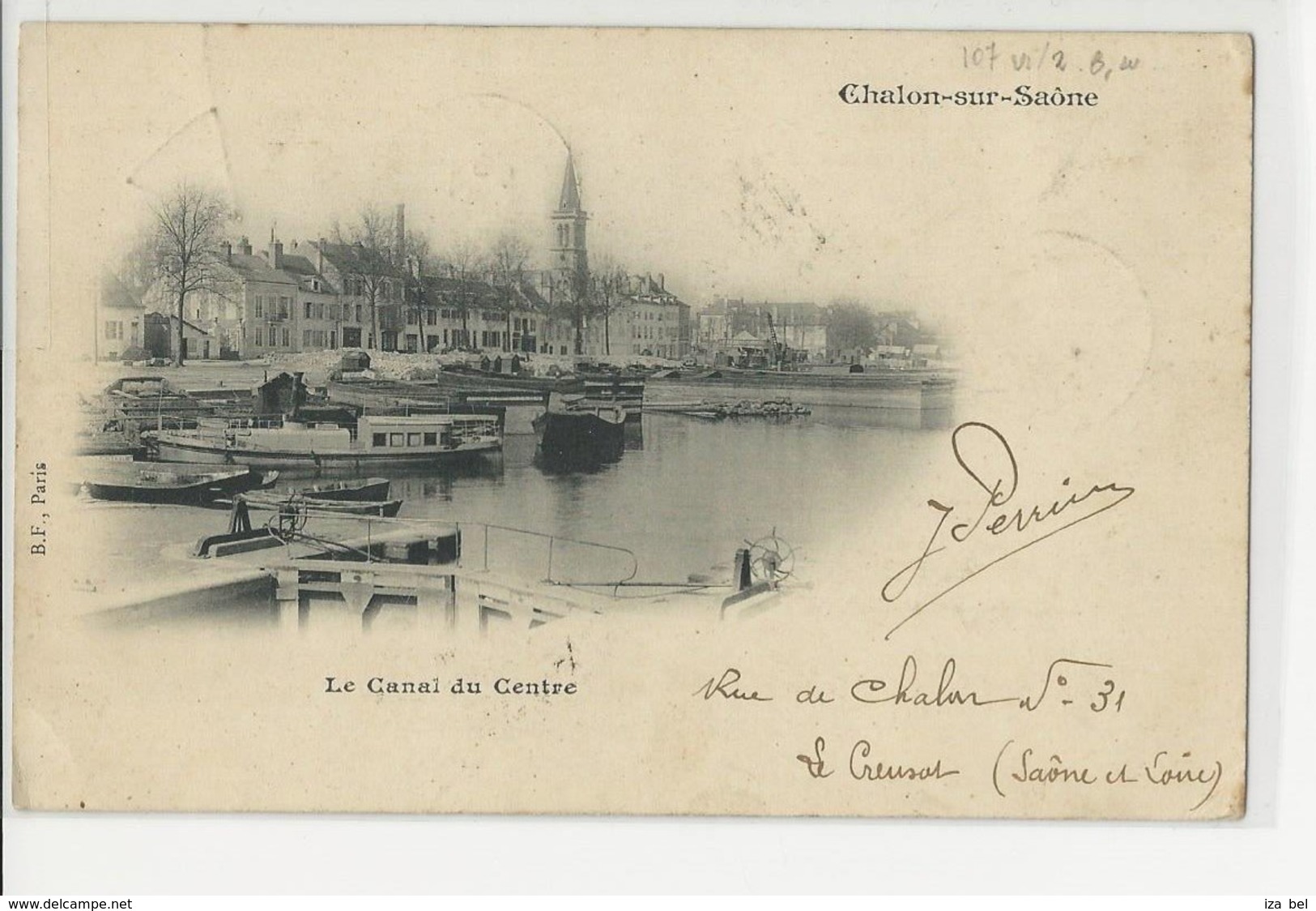 Carte Postale. France N°111 S/CP Châlons-s/S.-obl. Le Creusot V.Anvers.TTX 5+ Ambulant Feignies-Bruxelles.TB - Sonstige & Ohne Zuordnung