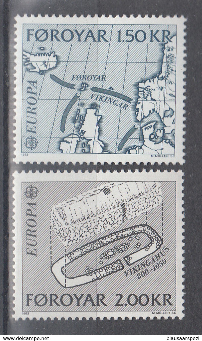 C 002 ) Føroyar / Färöer Community Issues Europe CEPT 1982 **/MNH Historical Events - 1982