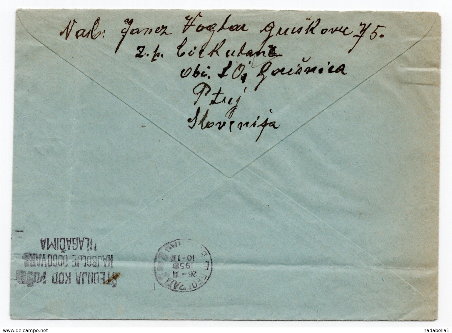 1956 YUGOSLAVIA, SLOVENIA, CIRKULANE TO BELGRADE - Lettres & Documents