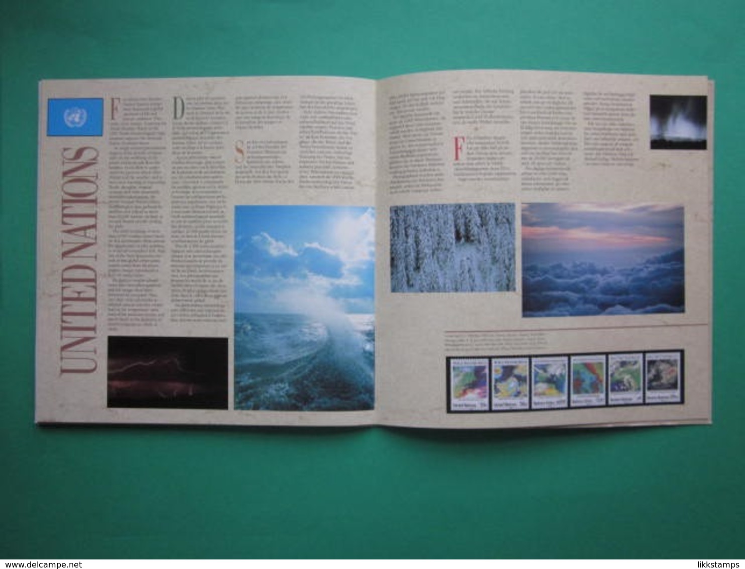 1989 OUR WORLD: INTERNATIONAL IMAGES OF NATURE BOOKLET COMPLETE WITH STAMPS #L0135A (B7) - Other & Unclassified