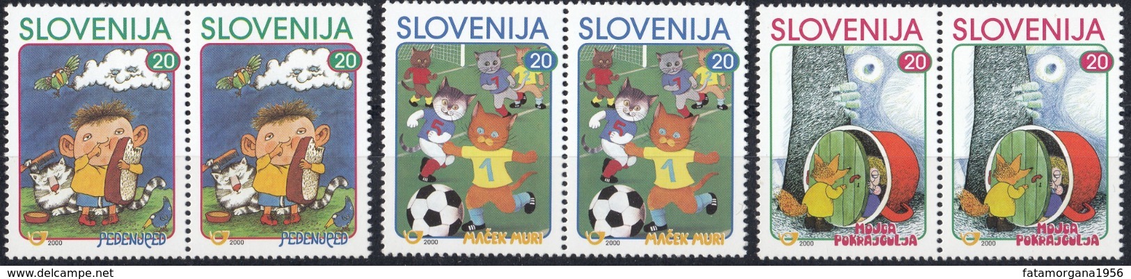 SLOVENIA - 2000 - Serie Completa Nuova MNH: Yvert 266/268 A Coppia, 6 Valori. - Slovenia