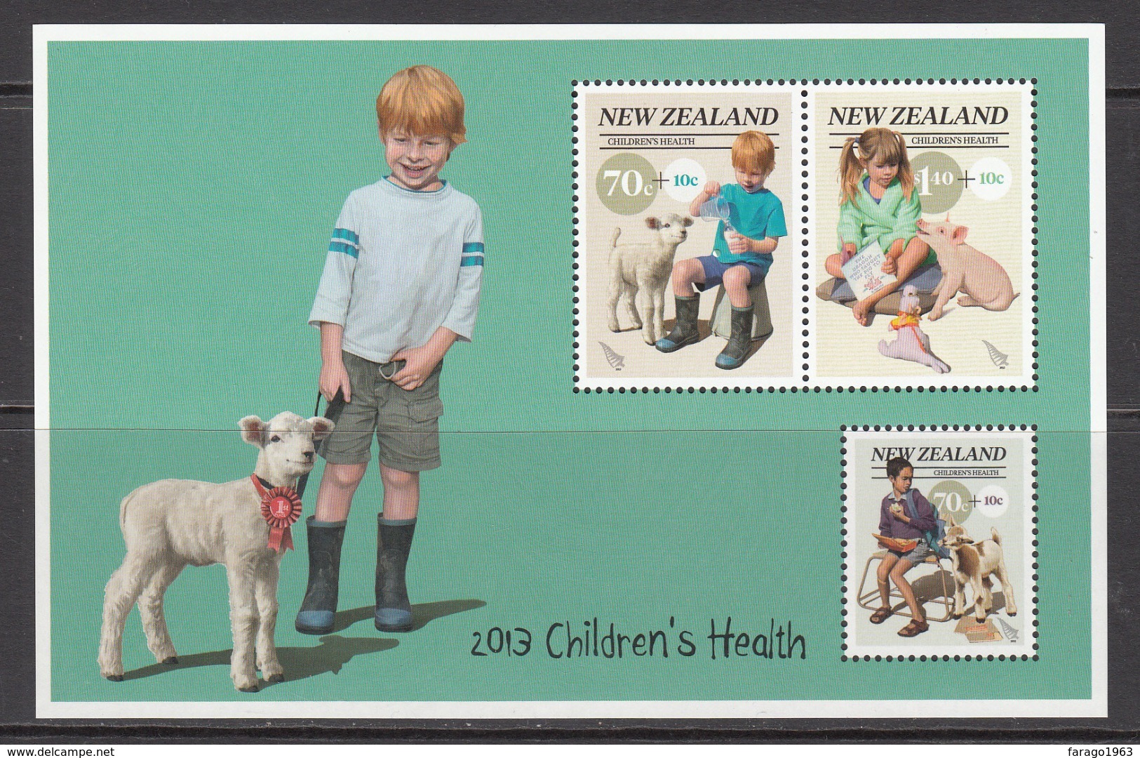 2013 New Zealand Children's Health Sheet MNH @  80% Of FACE VALUE - Ungebraucht