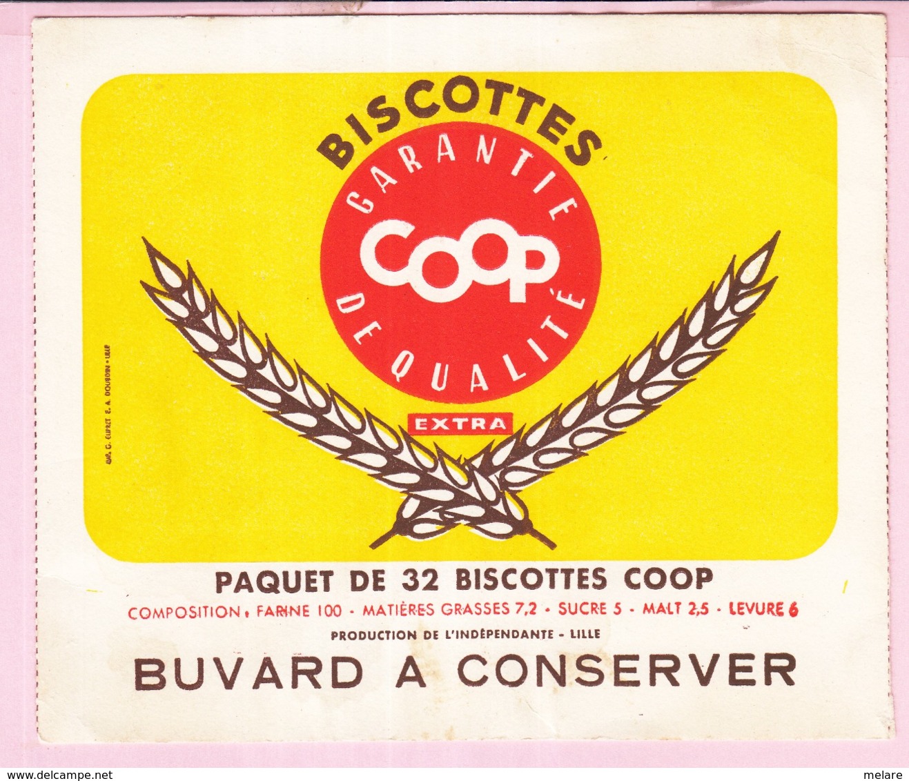 Buvard Biscottes COOP   19 - Biscottes