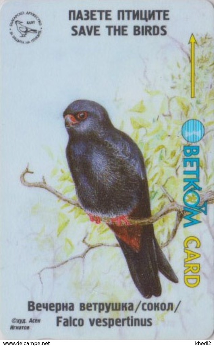 Télécarte BULGARIE GPT BETKOM - ANIMAL - OISEAU Rapace - FAUCON KOBEZ - BUGARIA EAGLE BIRD Phonecard - 4493 - Arenden & Roofvogels