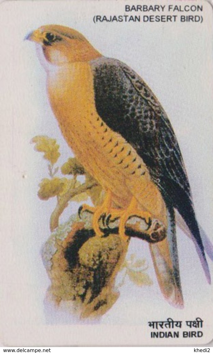 TC Puce INDE - Animal - OISEAU Rapace - FAUCON De BARBARIE - HAWK Raptor BIRD INDIA Chip Phonecard - 4496 - India