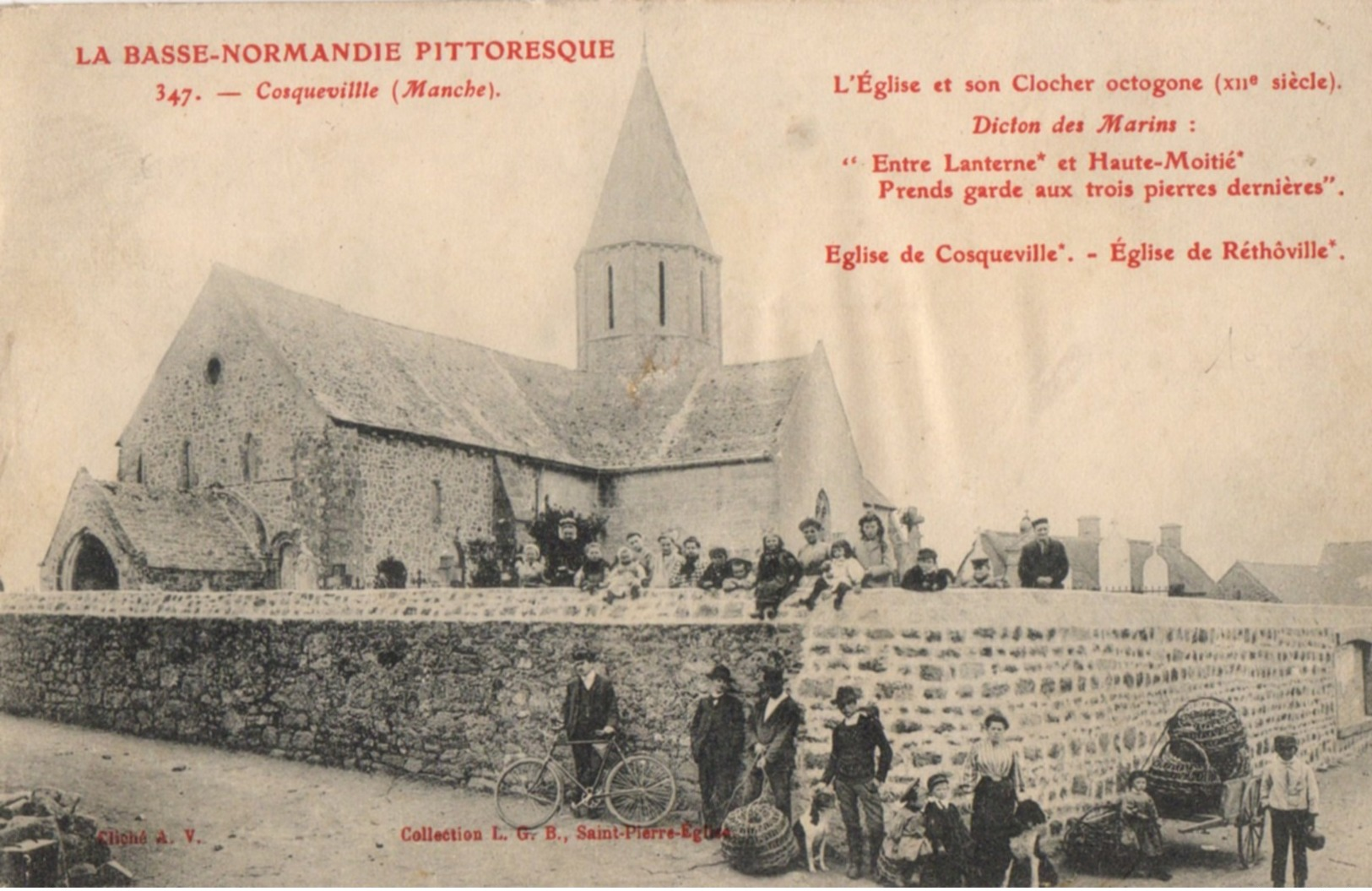 Cosqueville - L'Eglise Et Son Clocher Octogone - Altri & Non Classificati