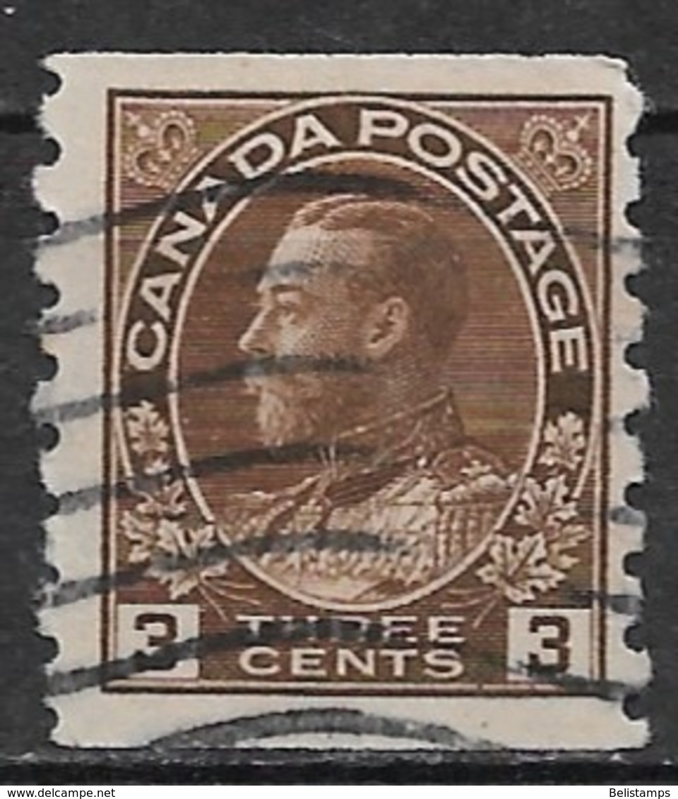 Canada 1918. Scott #129 (U) King George V - Rollo De Sellos