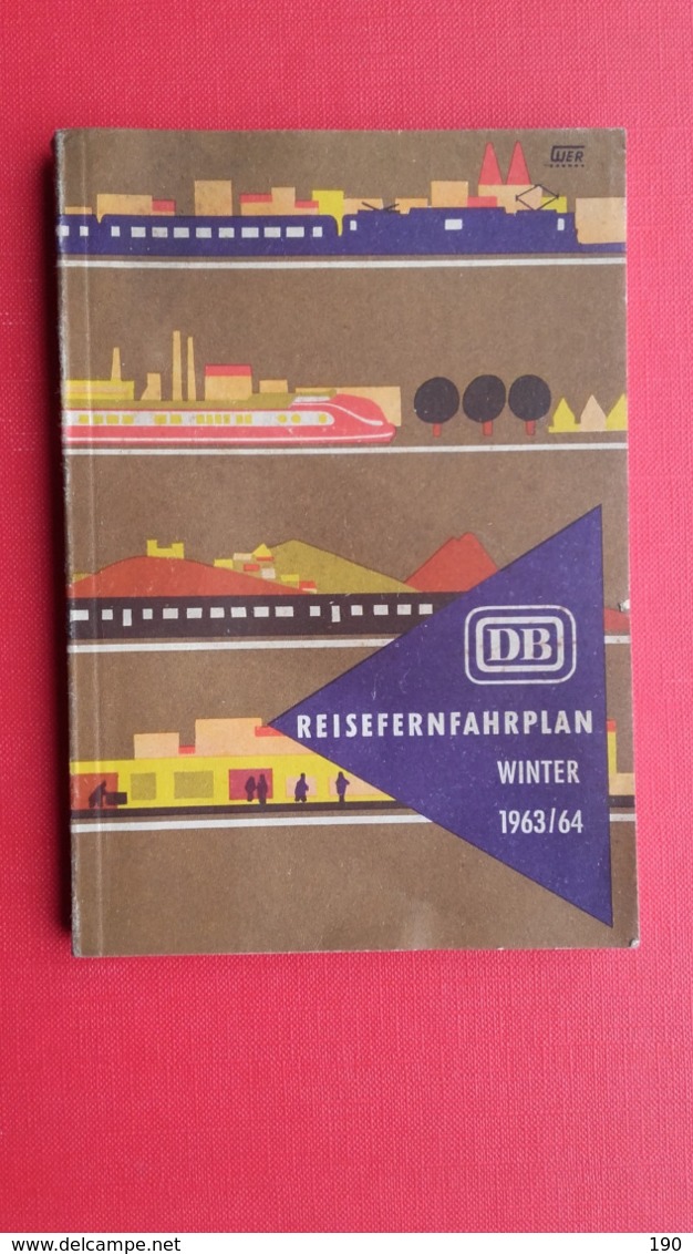 Railway.DEUTSCHE BAHN(DB).REISEFERNFAHRPLAN WINTER 1963/64 - Europe