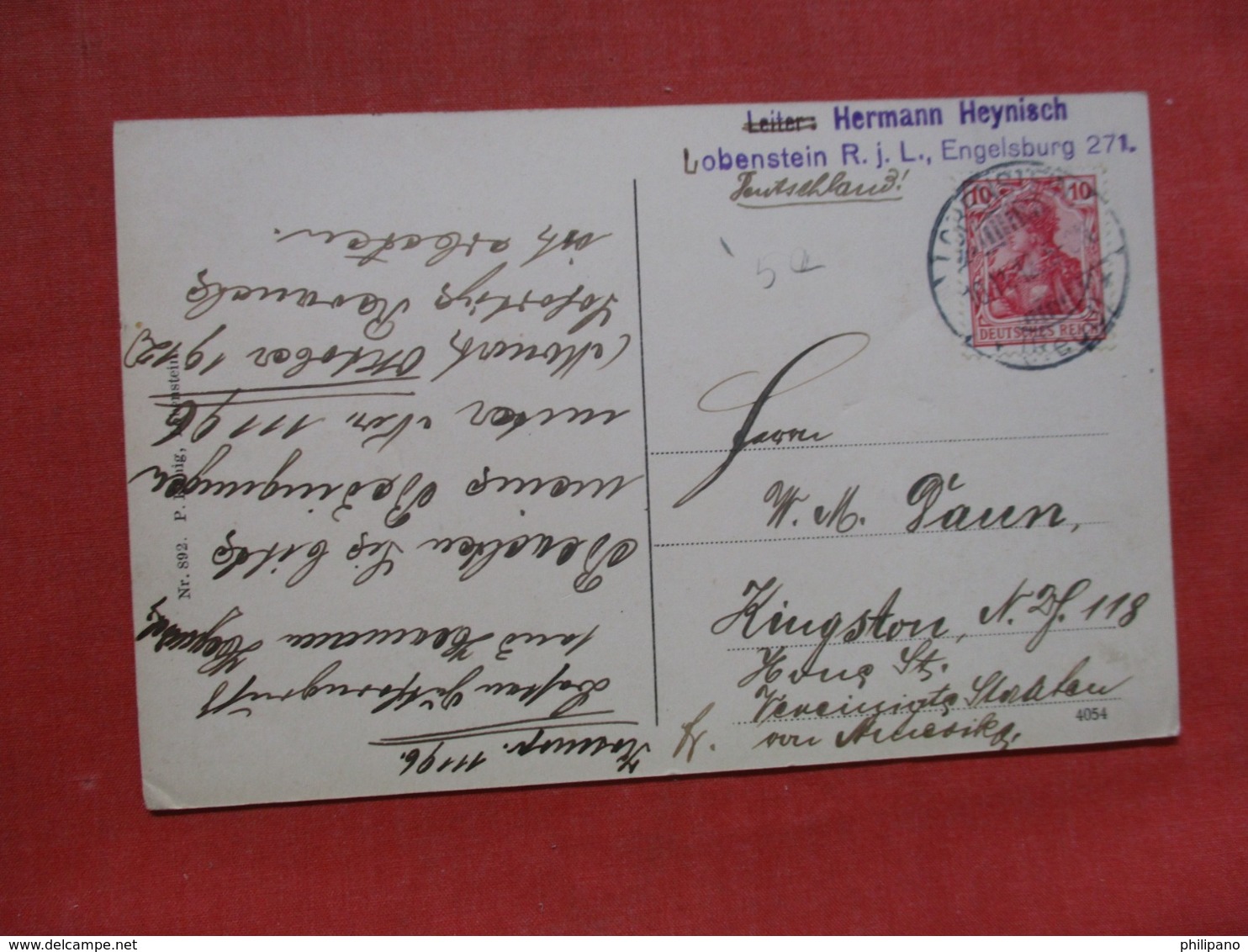 Germany > Thuringia > Lobenstein  Has Stamp & Cancel    Ref 3706 - Lobenstein