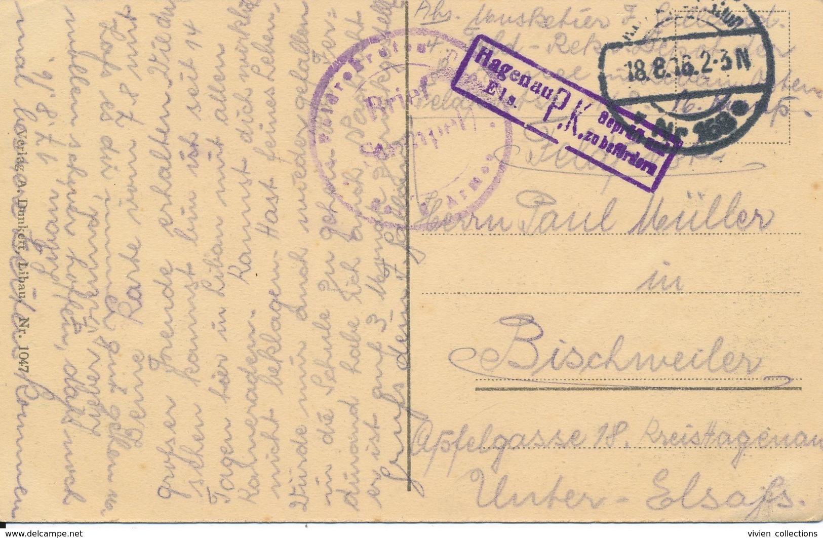 Libau (Lettonie) Vue Générale - Circulée 1916 Feldpost 168 Et Censure Hagenau Pour Bischweiler - Lettland