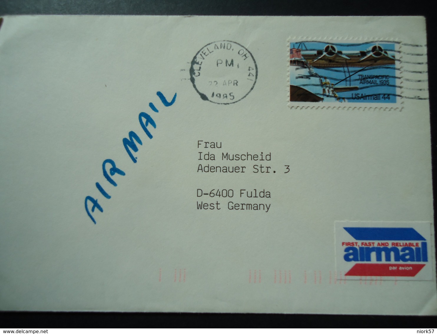 UNITED STATES USA  COVER AIR  MAIL   1985 AIRPLANS - Other & Unclassified