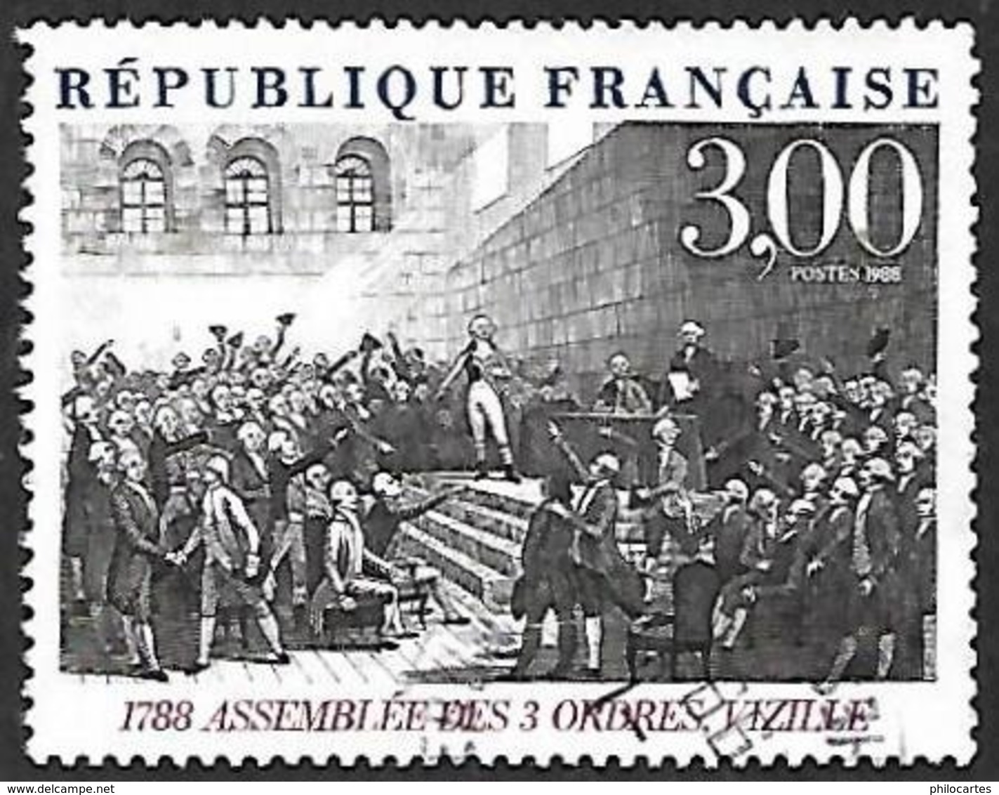 FRANCE   1989  -  Y&T  2537 -  Assemblée Des Trois Ordres    - Oblitéré - Oblitérés