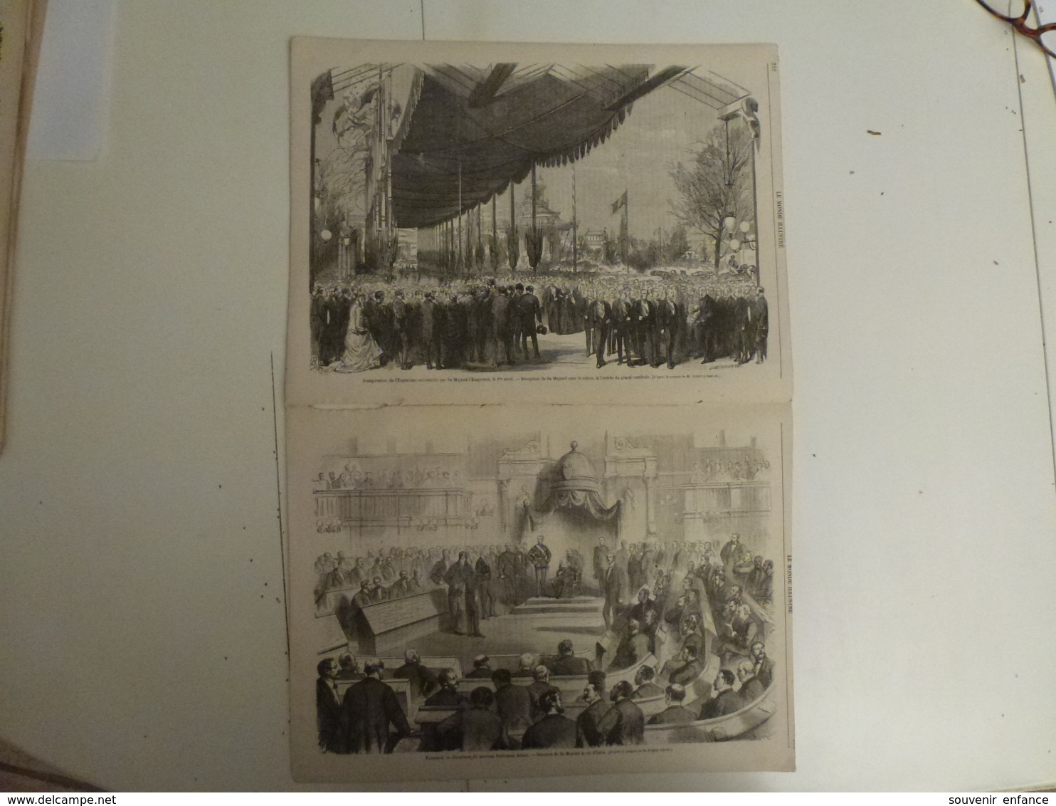 Le Monde Illustré 6 Avril 1867 524 Exposition Universelle Parlement Italien - Revistas - Antes 1900