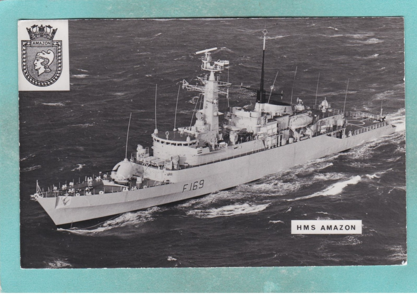Small Post Card Of Transport,Warships,H.M.S.Amazon,Not A True Postcard,N90. - Krieg