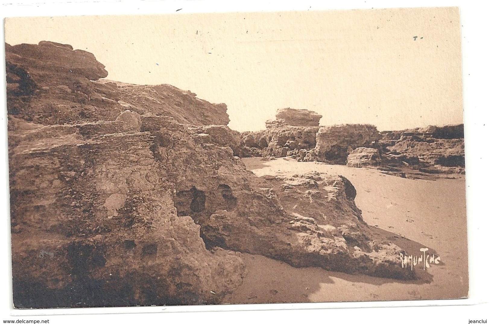 LA COTE D'ARGENT - ROCHERS DE SAINT-PALAIS " AUX PIERRIERES " CARTE NON ECRITE JUSTE DATEE " 5 Au 14 AOUT 1952 " - Saint Palais