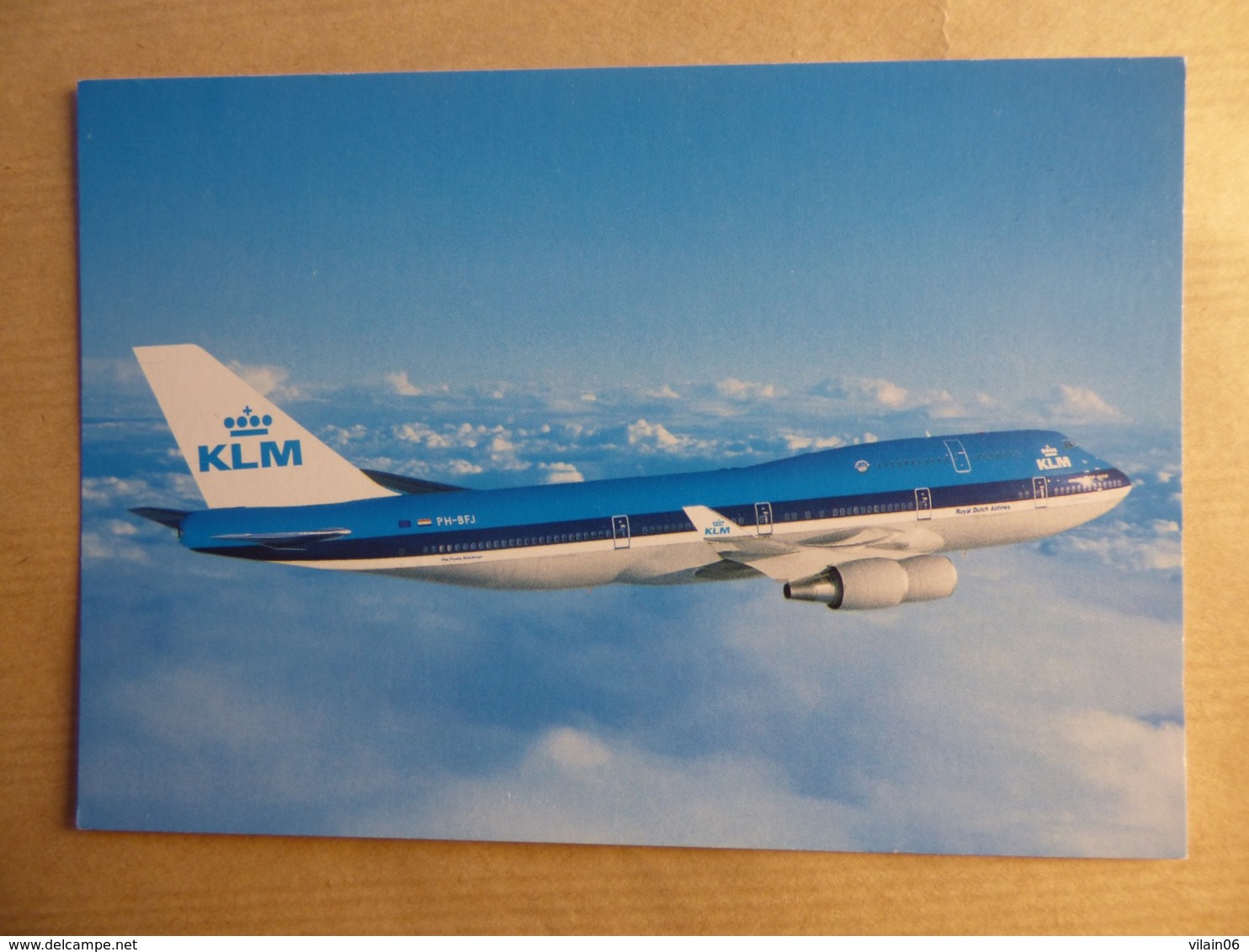 KLM  B 747-400    AIRLINE ISSUE / CARTE COMPAGNIE - 1946-....: Modern Era