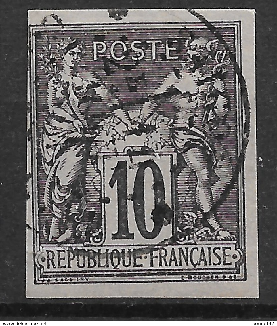 COLONIES GENERALES : SAGE 10c N° 40 OBLITERE PAR CACHET SAIGON COCHINCHINE - Sage