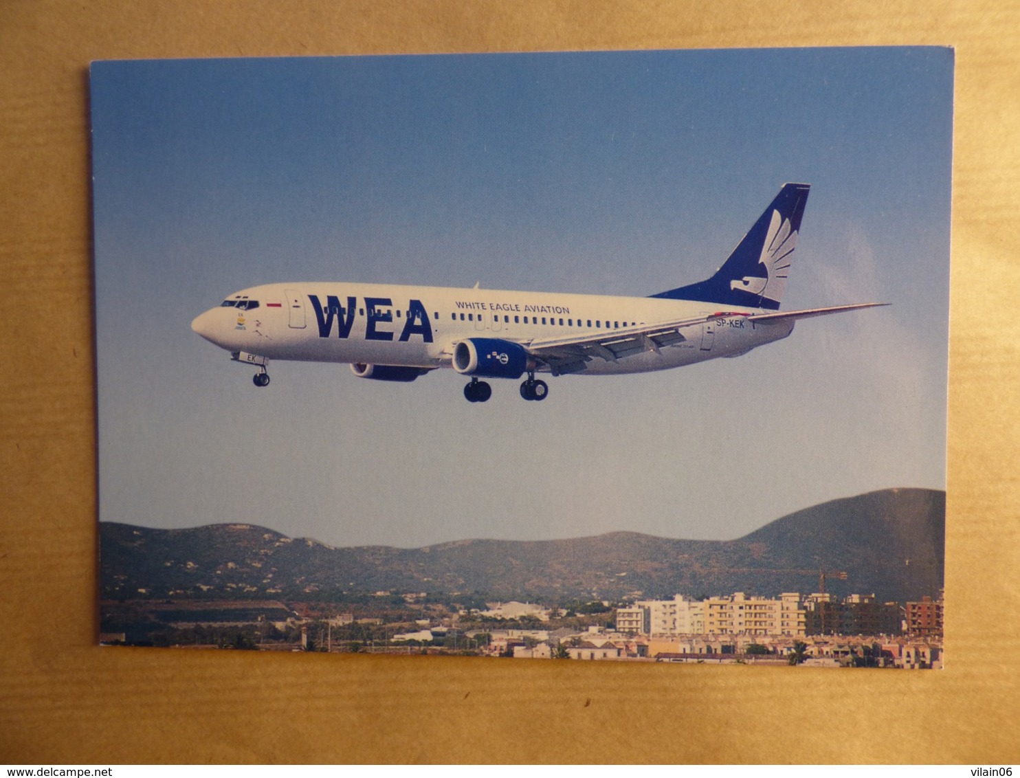 WEA / WHITE EAGLE AVIATION  B 737- 400        AIRLINE ISSUE / CARTE COMPAGNIE - 1946-....: Modern Era