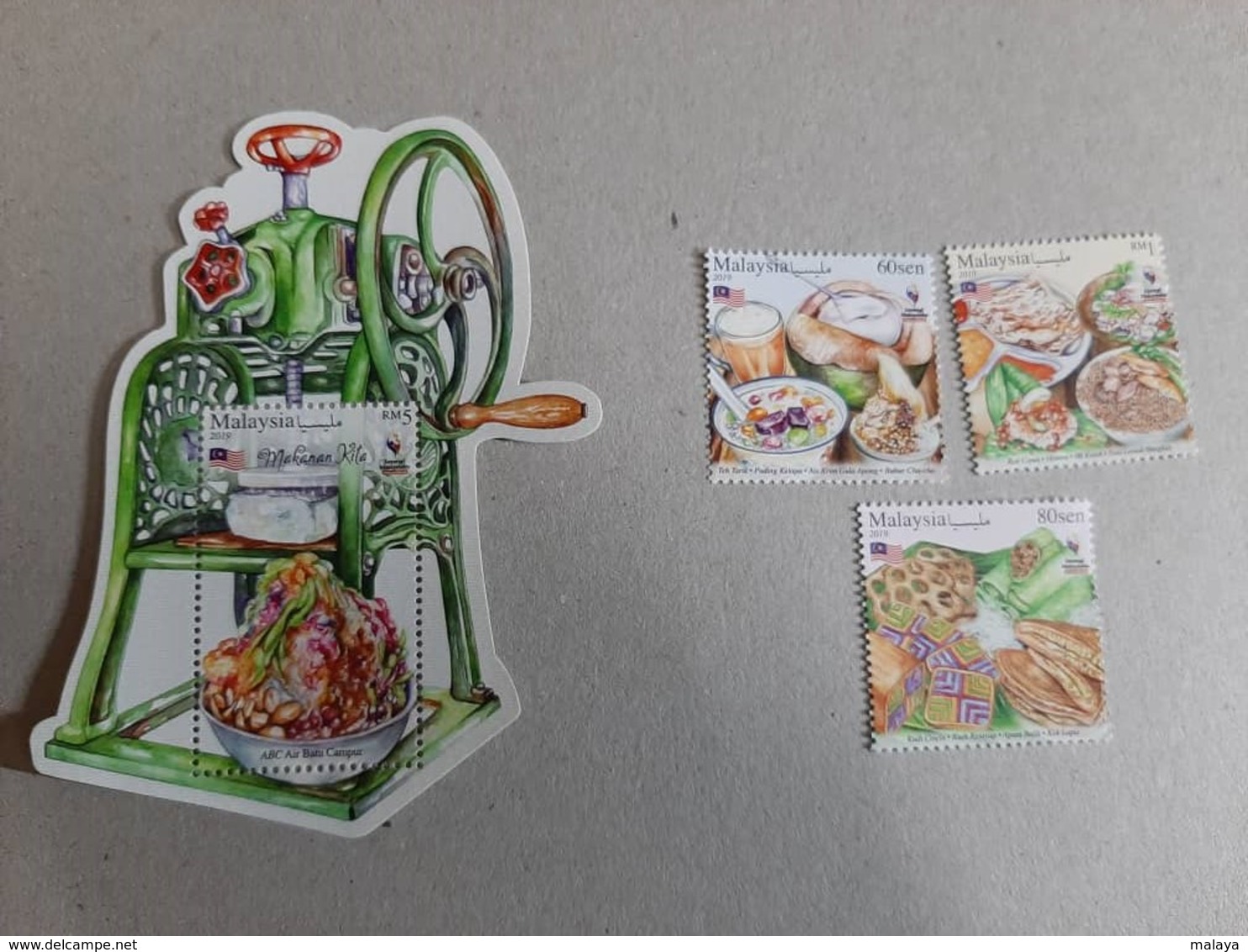 2019 Malaysia Day Food Muslim Halal Cuisine Meal Dessert Cake Fruit Set Combo Stamp & MS Miniture Stamp MNH - Malaysia (1964-...)