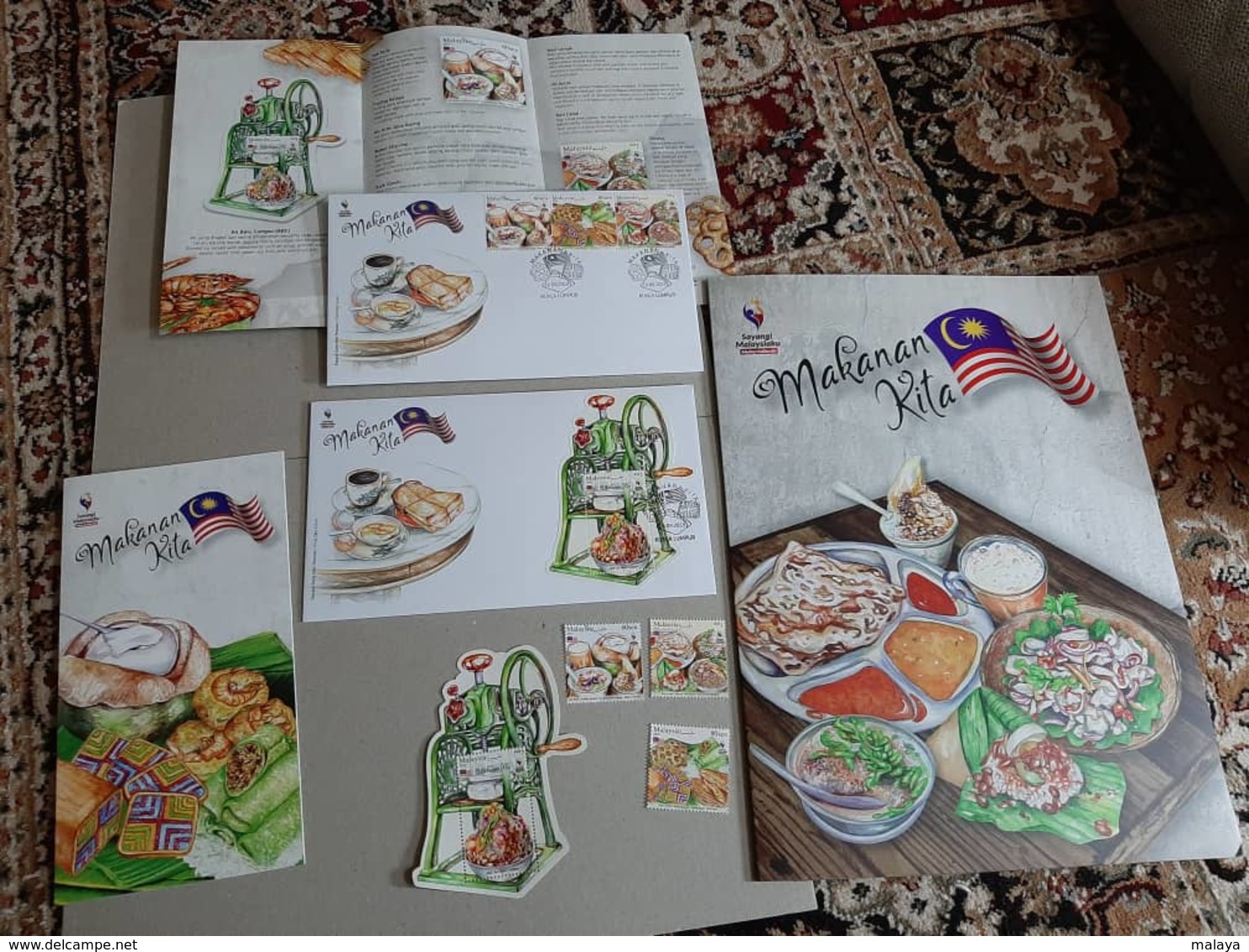 2019 Folder Set Malaysia Day Food Muslim Halal Cuisine Meal Dessert Cake Fruit FDC Set & Stamp Set MS Miniture MNH - Malaysia (1964-...)