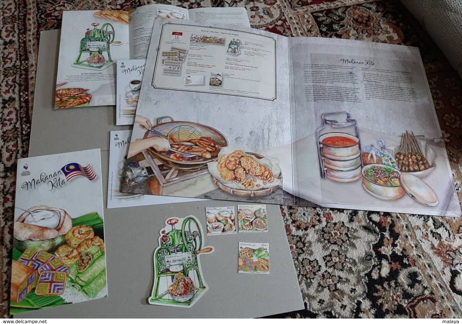 2019 Folder Set Malaysia Day Food Muslim Halal Cuisine Meal Dessert Cake Fruit FDC Set & Stamp Set MS Miniture MNH - Malaysia (1964-...)