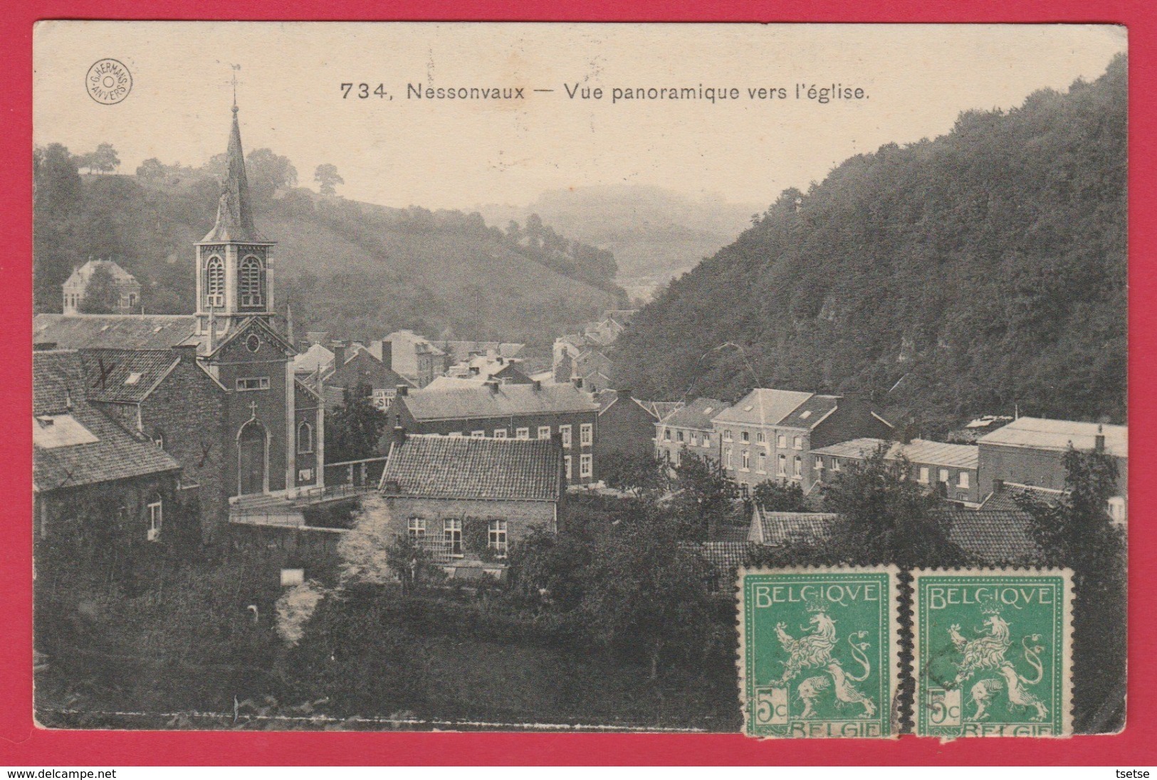 Nessonvaux - Vue Panoramique Vers L'église- Jolie Vue Du Village -1913  ( Voir Verso)  ) - Trooz