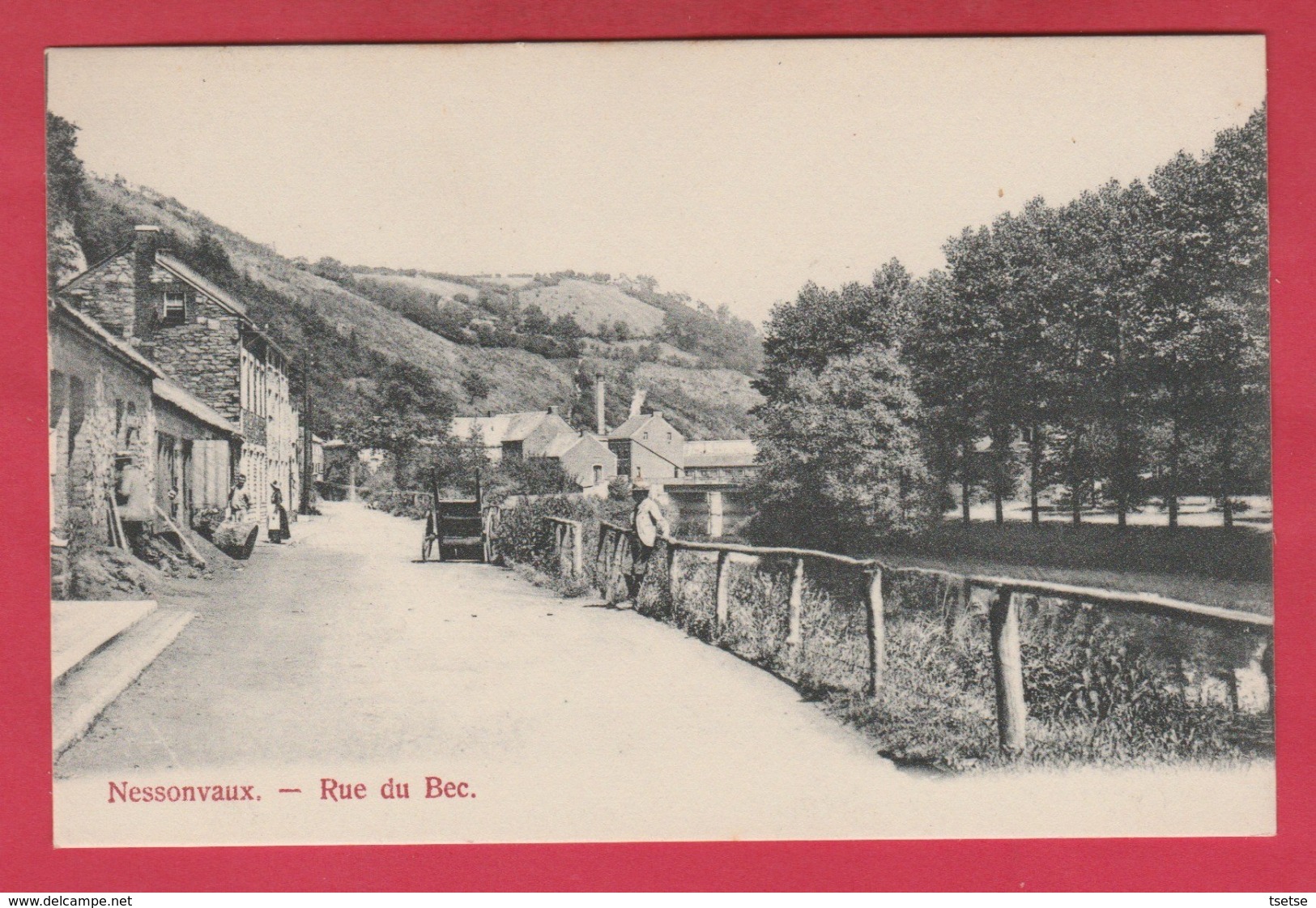 Nessonvaux - Rue Du Bec ... Personnage , Maison Typiques ( Voir Verso ) - Trooz