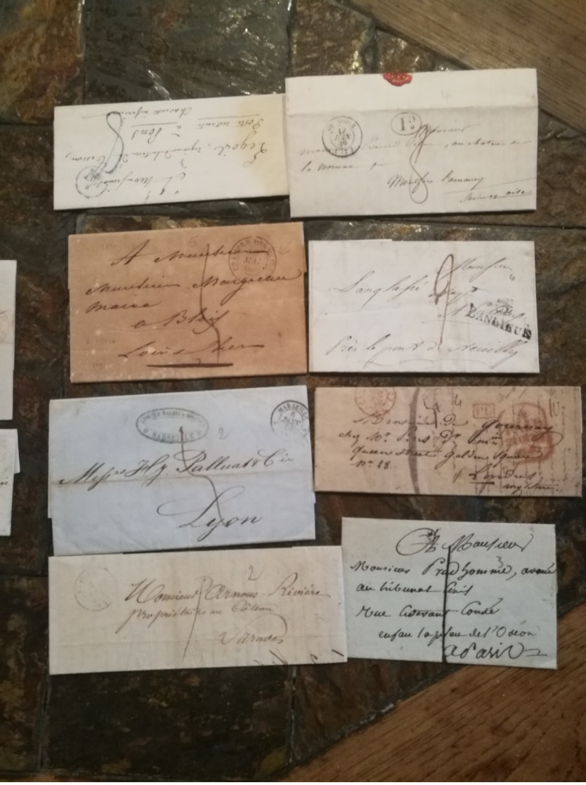 lot  64  lettres essentiellement avec correspondance    Port France 5,40€