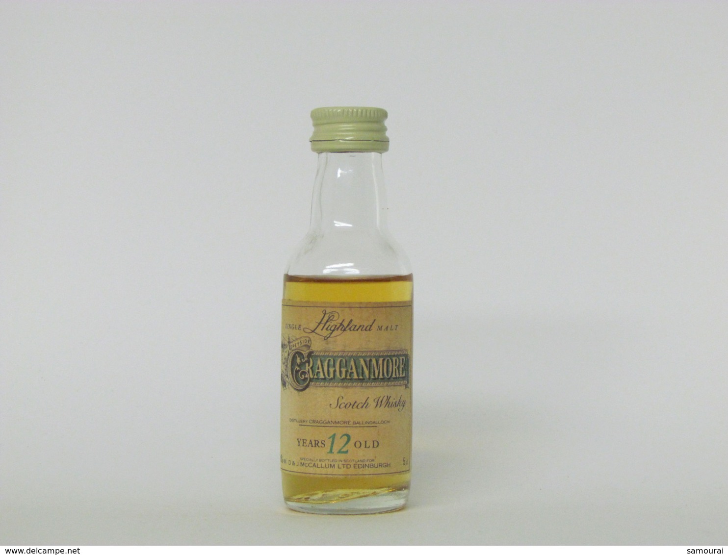 1 Mignonnette De Whisky CRAGGANMORE 12 YEARS OLD - Miniatures